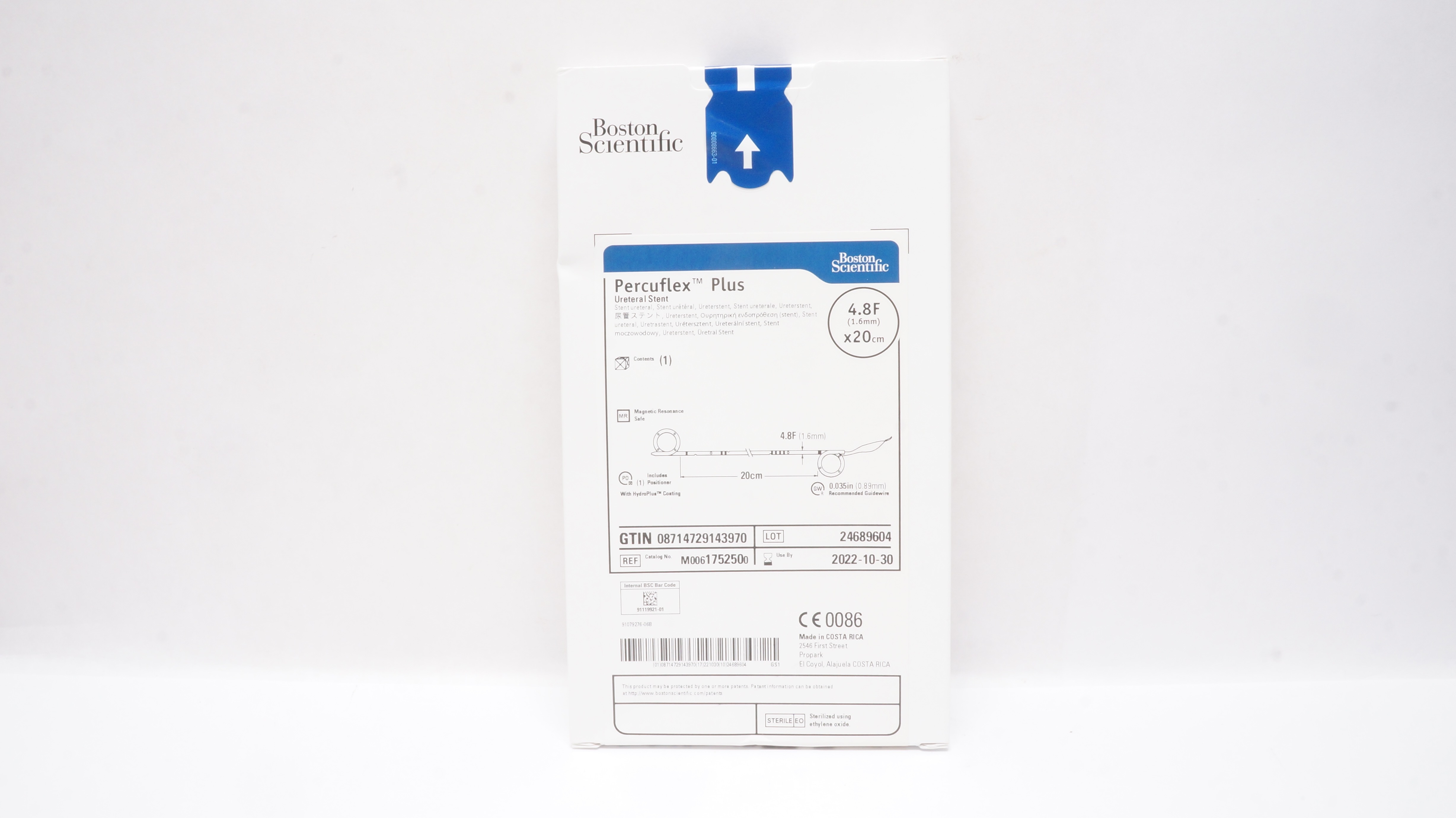 Boston Scientific M0061752500 Percuflex Plus Ureteral Stnt 4.8F x 20cm (x)