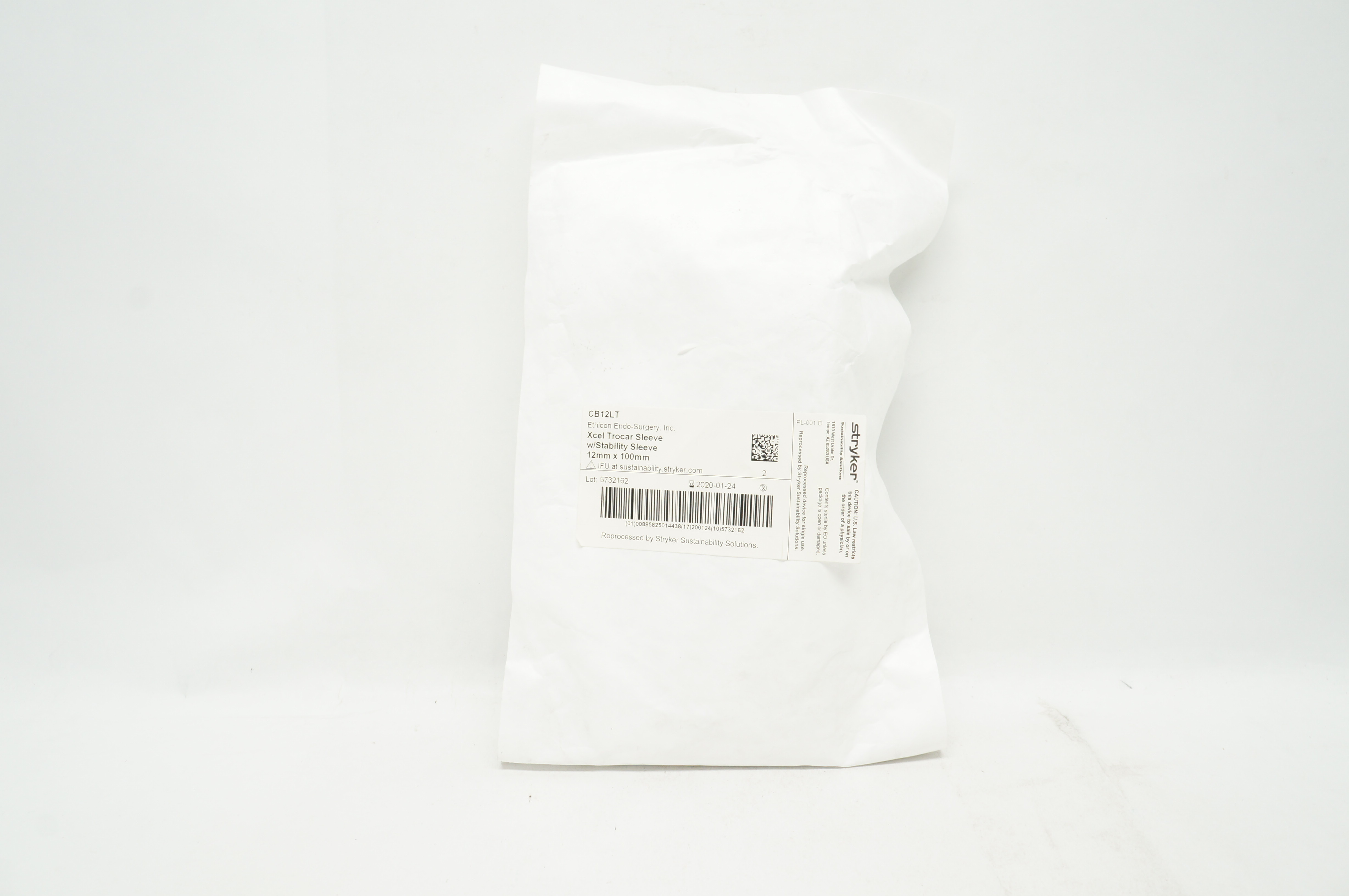 Ethicon CB12LT ENDOPATH XCEL Universal Trocar Stability Sleeve 12mm x 100mm (x)