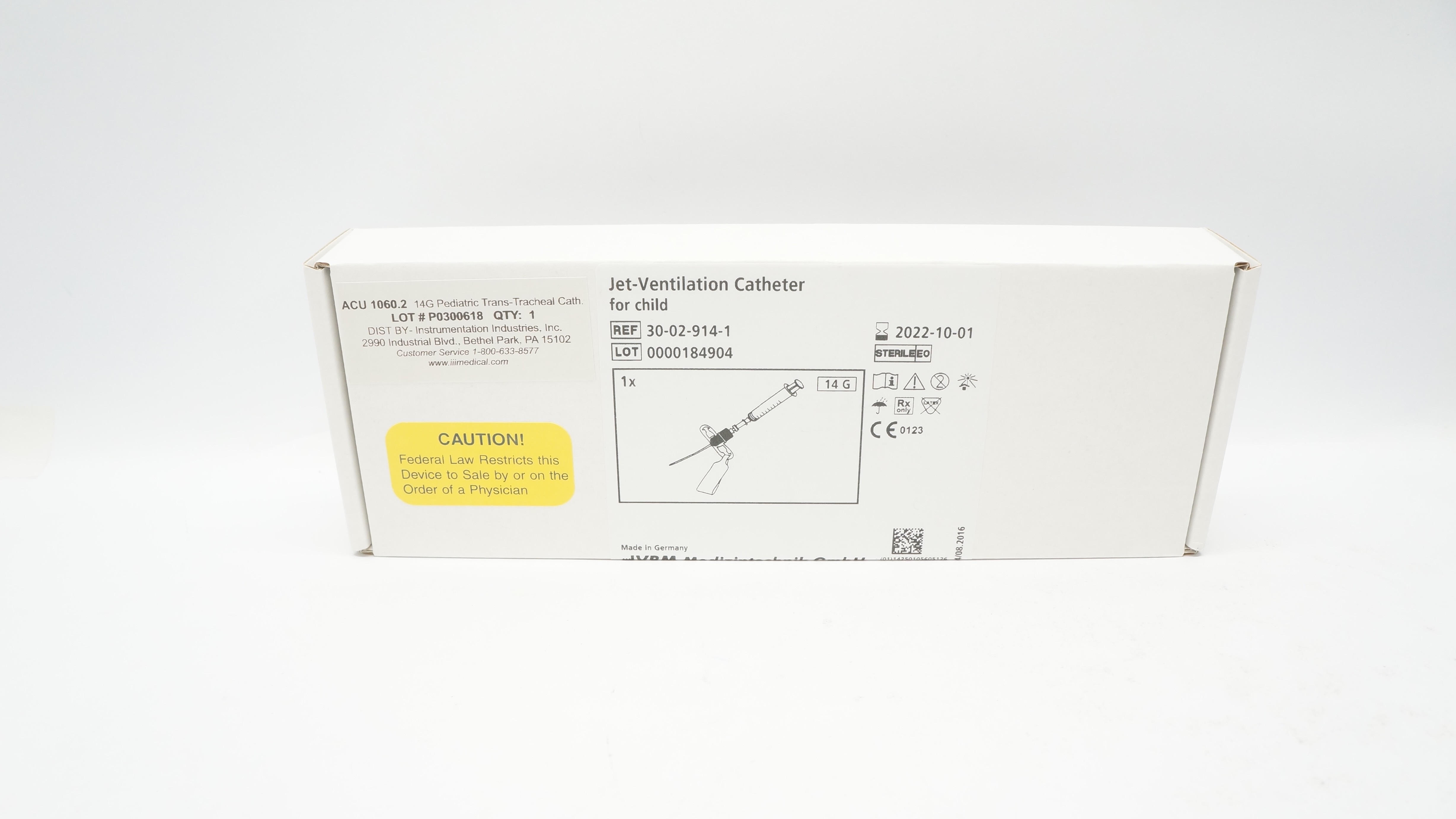 VBM 30-02-914-1 Jet-Ventilation Cath. For Child 14G (x)