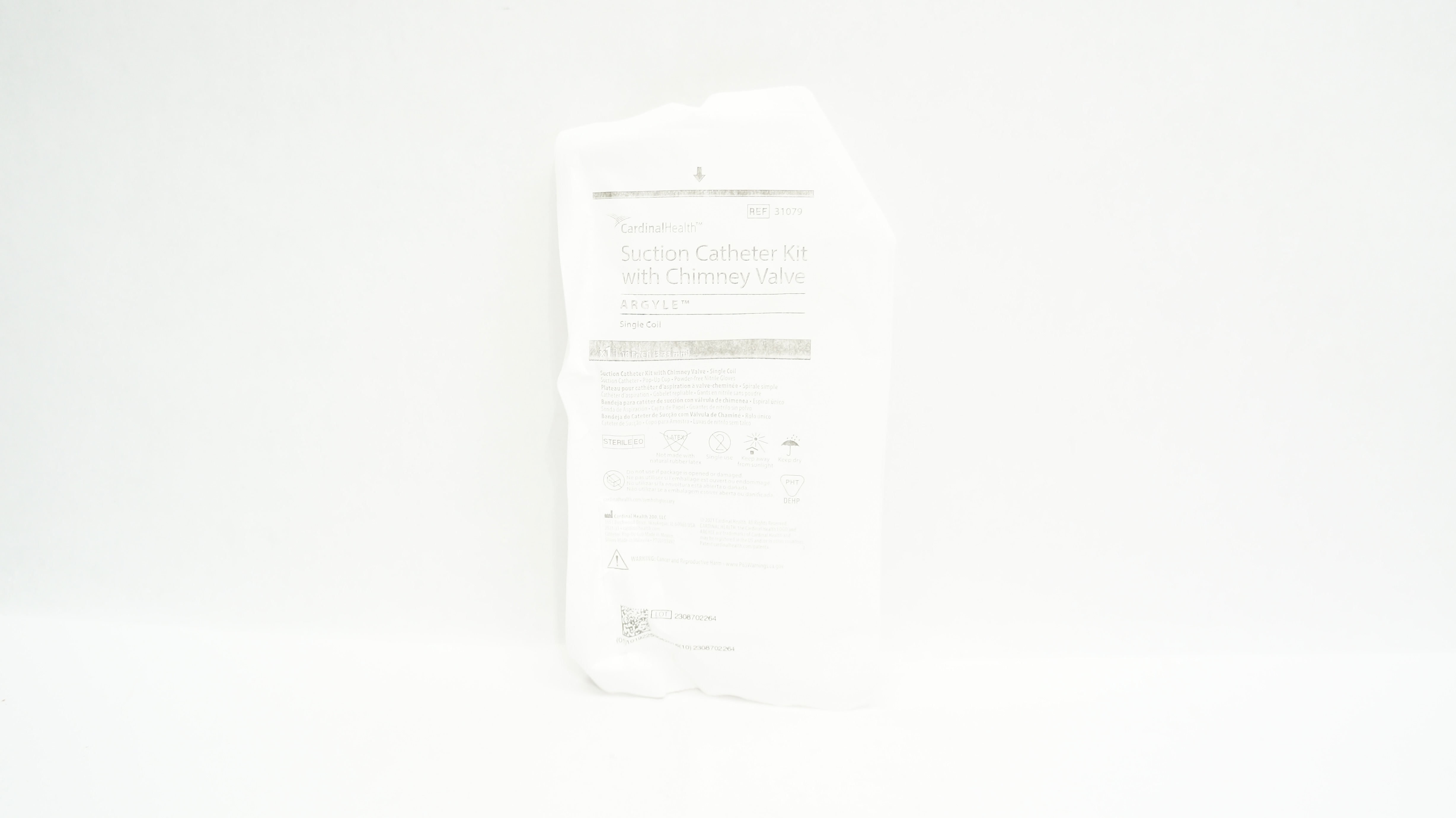 Cardinal Health 31079 Argyle Suction Cath. Kit with Chimney Valve 10Fr/Ch