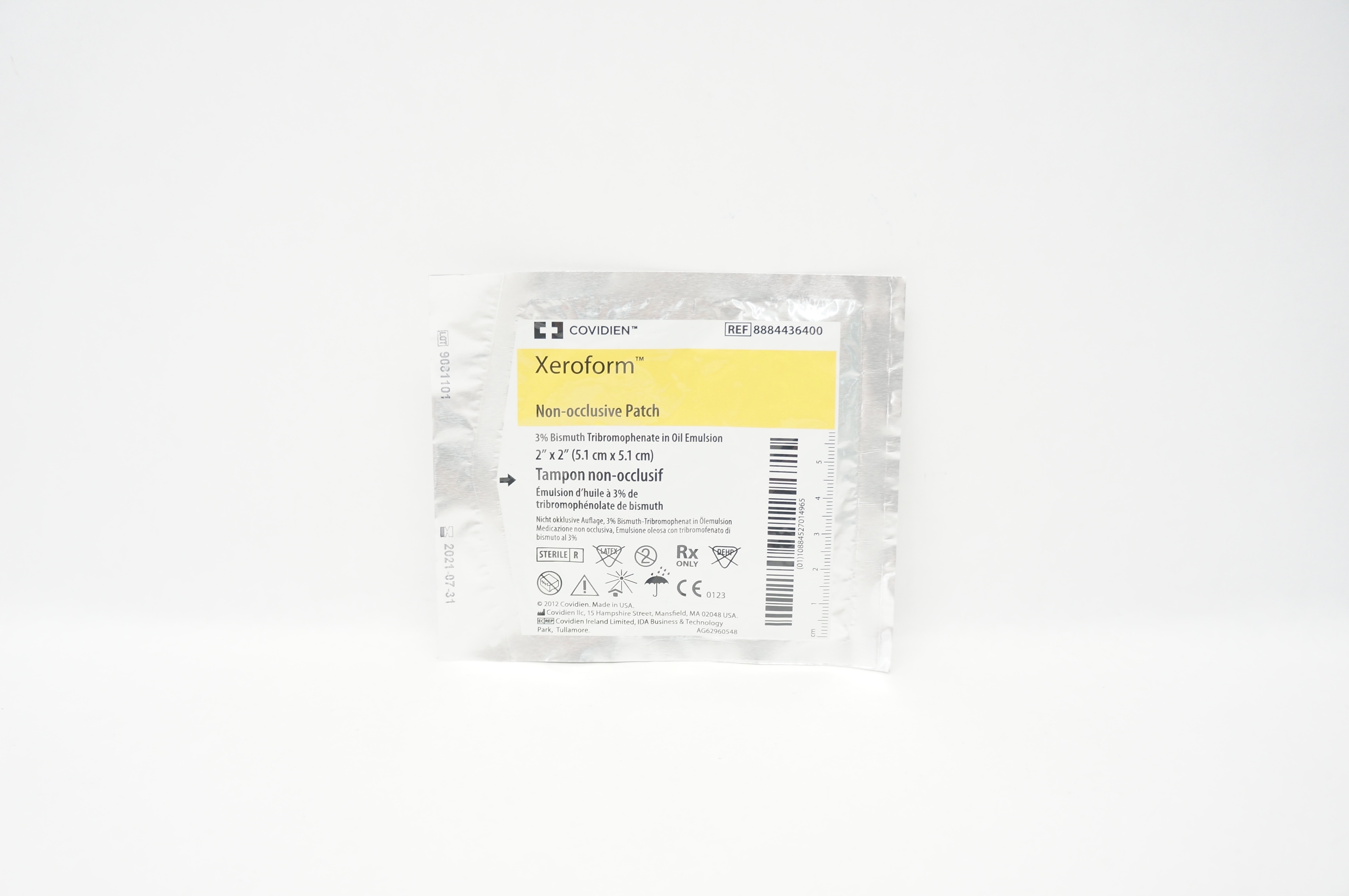 Covidien 8884436400 Xeroform Non-Occlusive Patch 2inch x 2inch (x)
