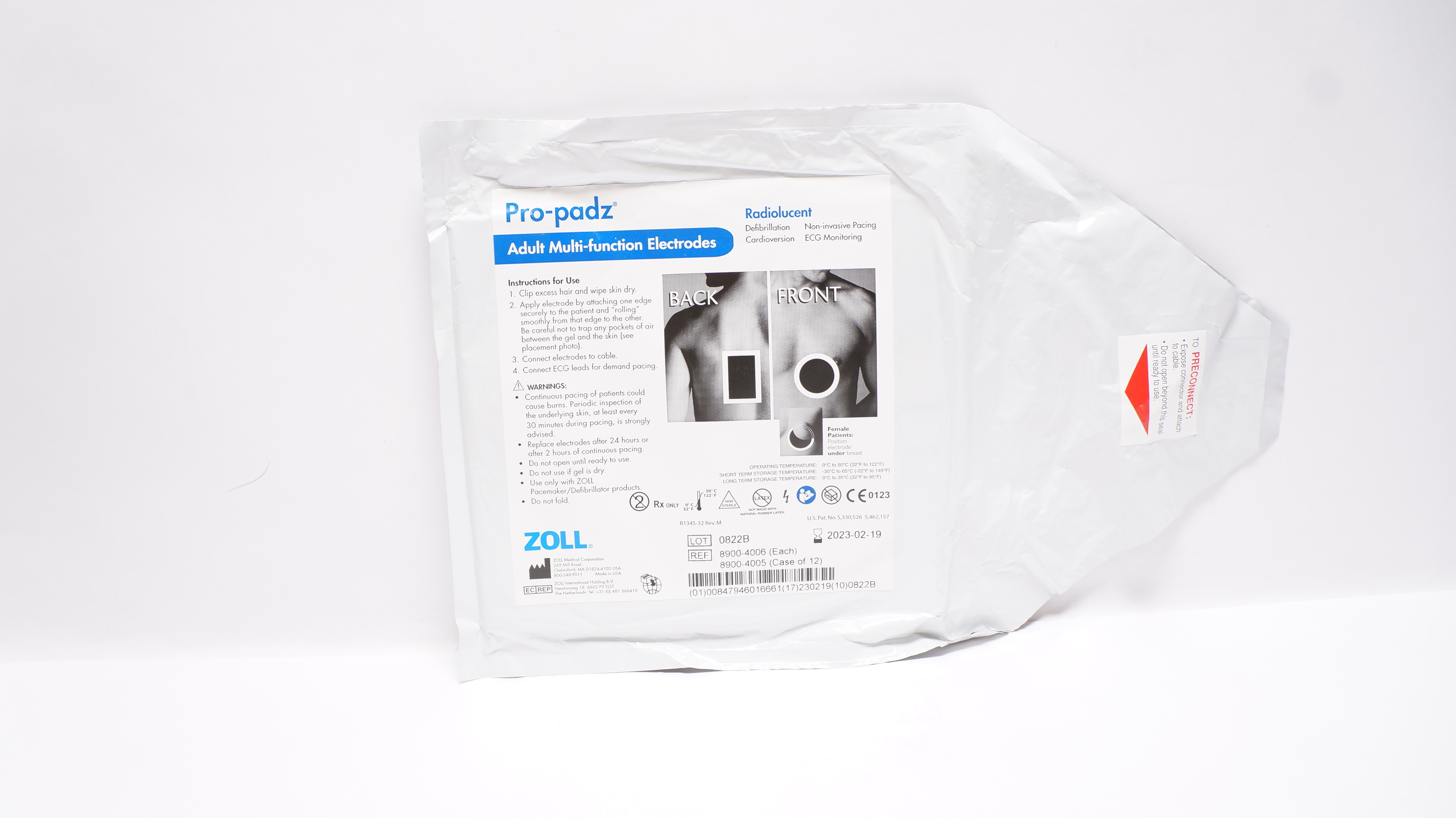 ZOLL 8900-4006 Pro-Padz Adult Multi-function Electrodes Radiolucent (x)