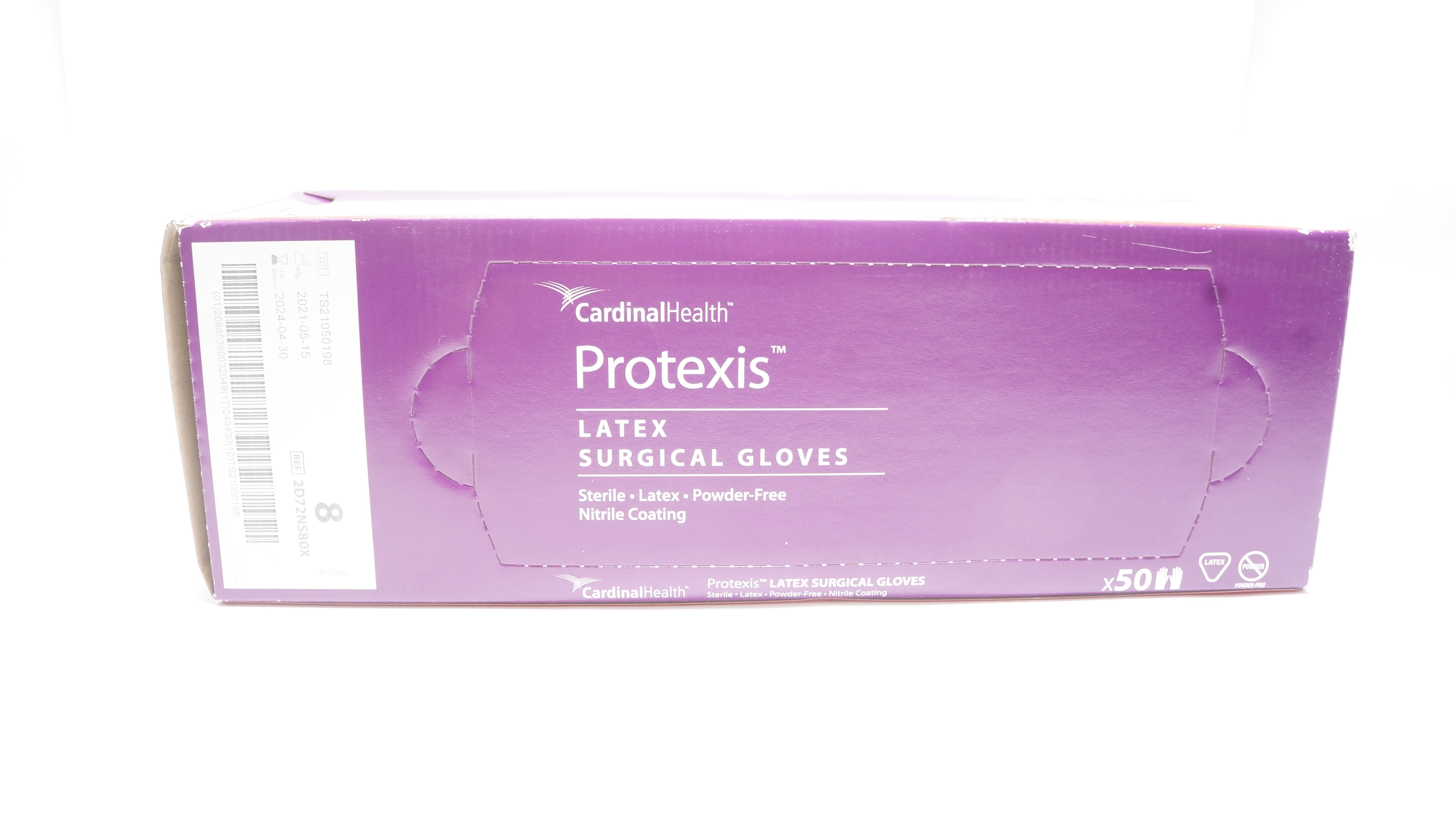 Cardinal Health 2D72NS80X Protexis Latex Surgical Gloves Size 8 (x) - Box of 50