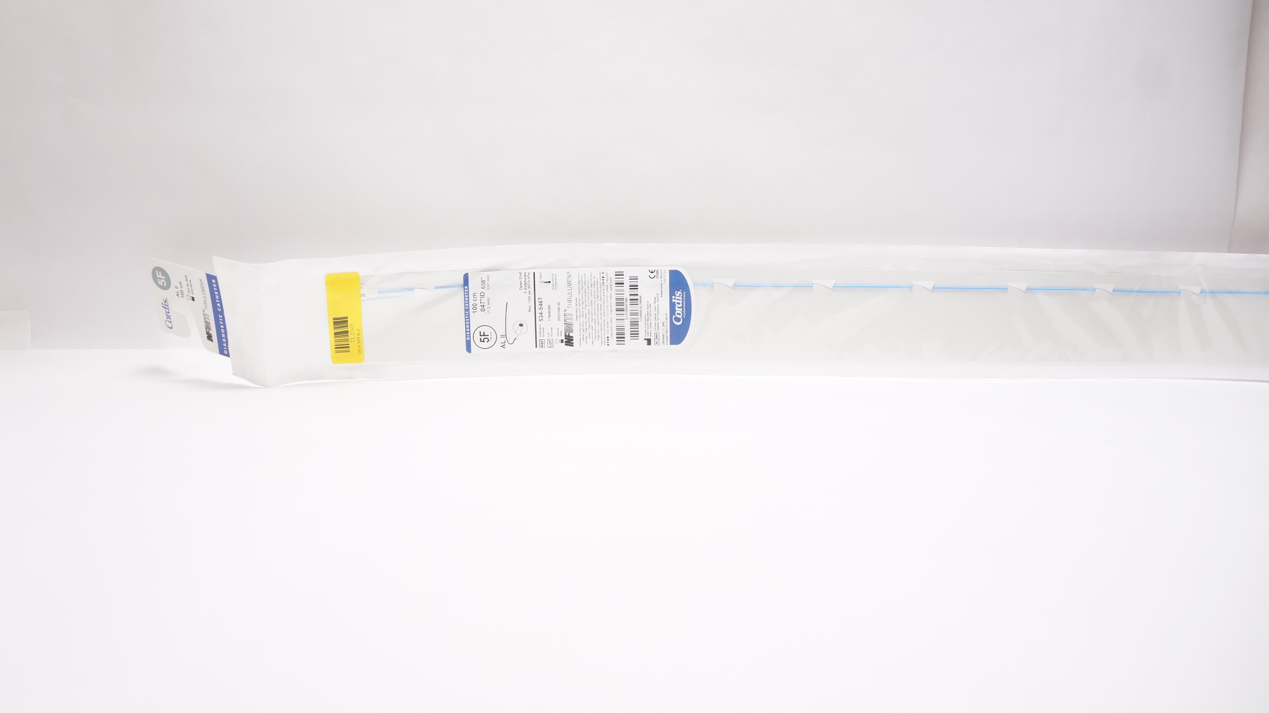 Cordis 534-546T Diagnostic Cath. AL II 5F x 100cm x .047 x .038inch (x)