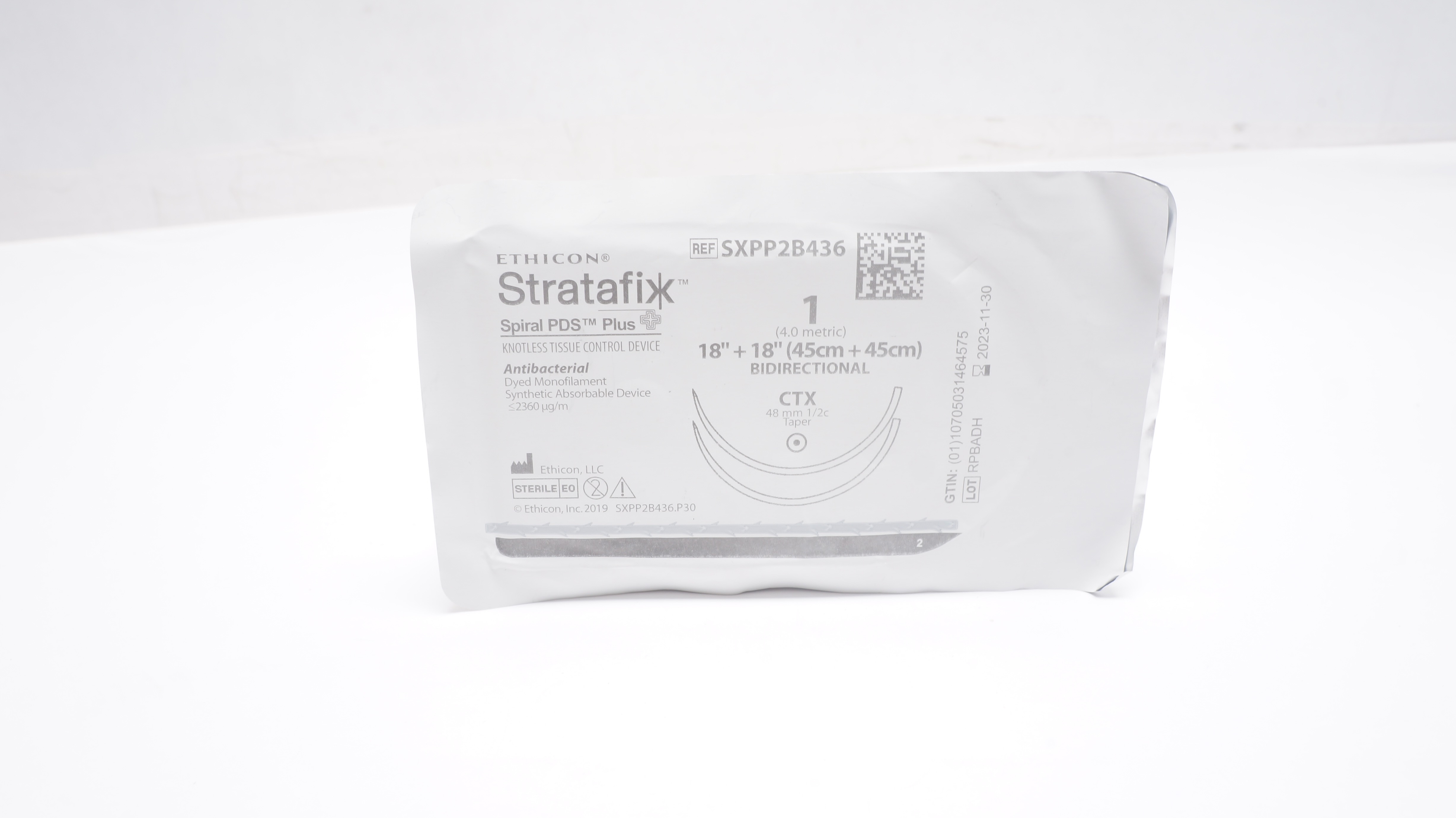 Ethicon SXPP2B436 1 STRATAFIX Synthetic Device CTX 48mm 1/2c Taper 18+18inch (x)