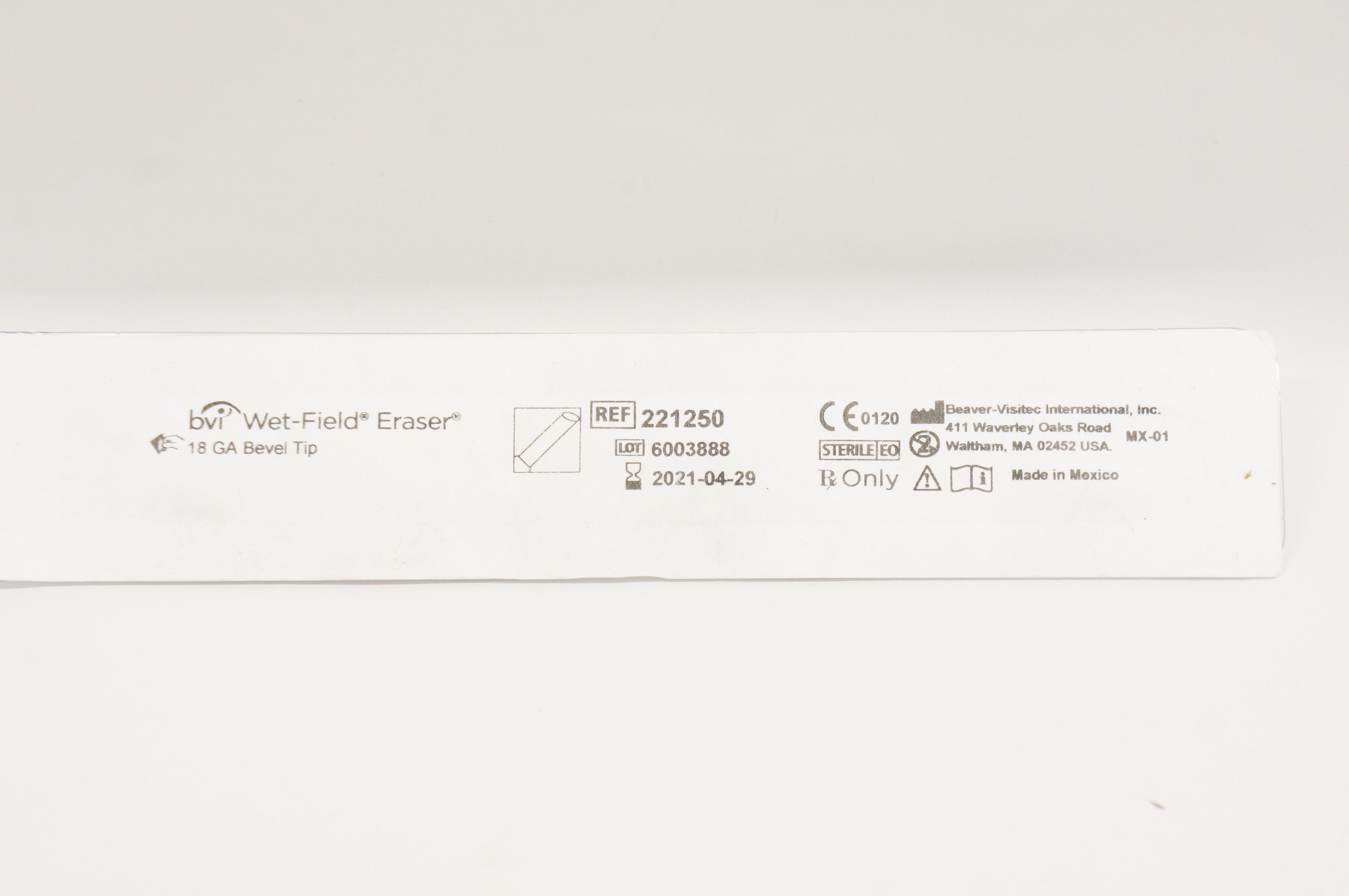BVI Beaver Visitec 221250 BVI Wet-Field Eraser, Bevel Tip 18GA (x)