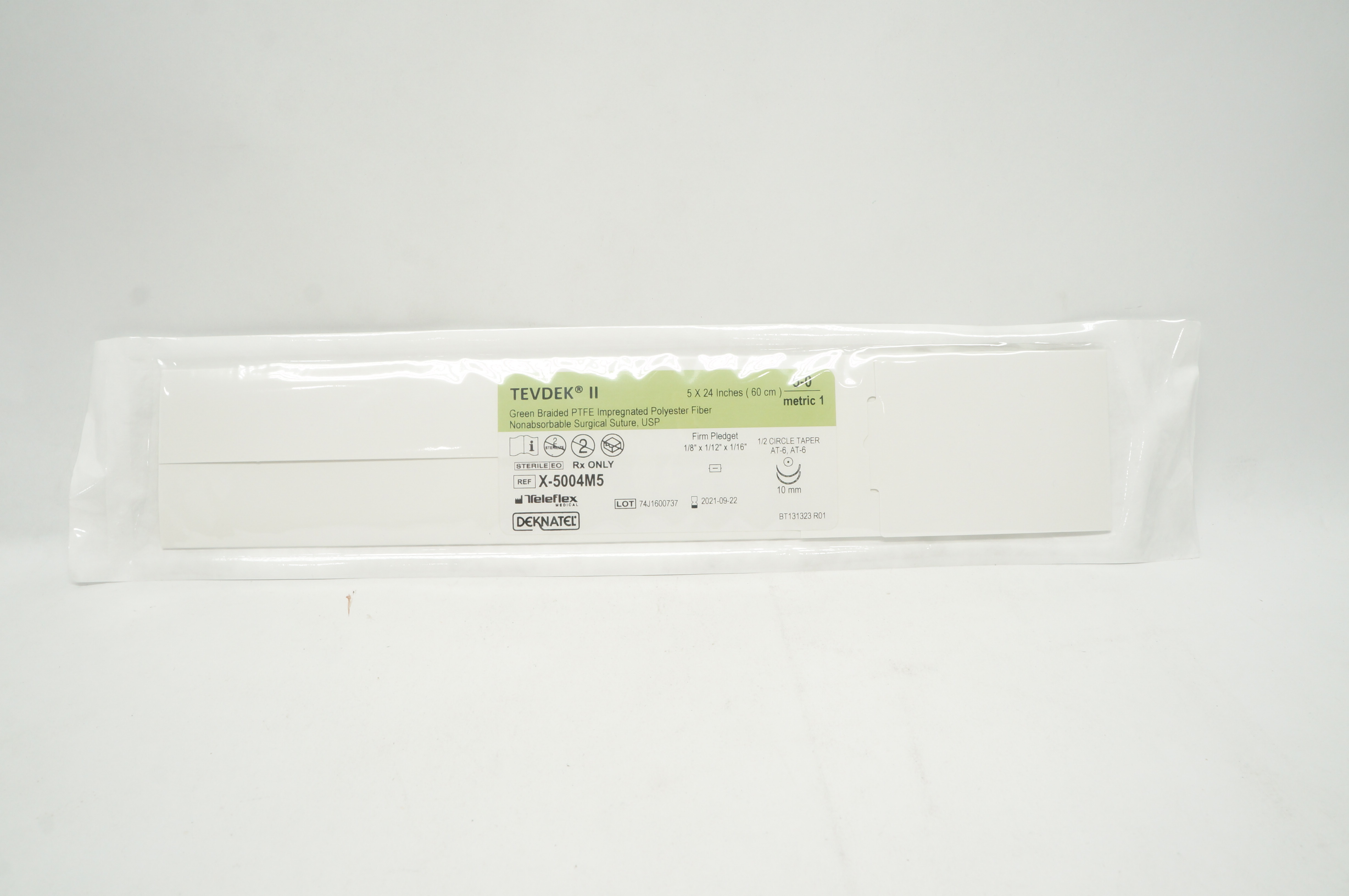 Teleflex X-5004M5 TevdekII Green Braided PTFE Impregnated Polyester ...