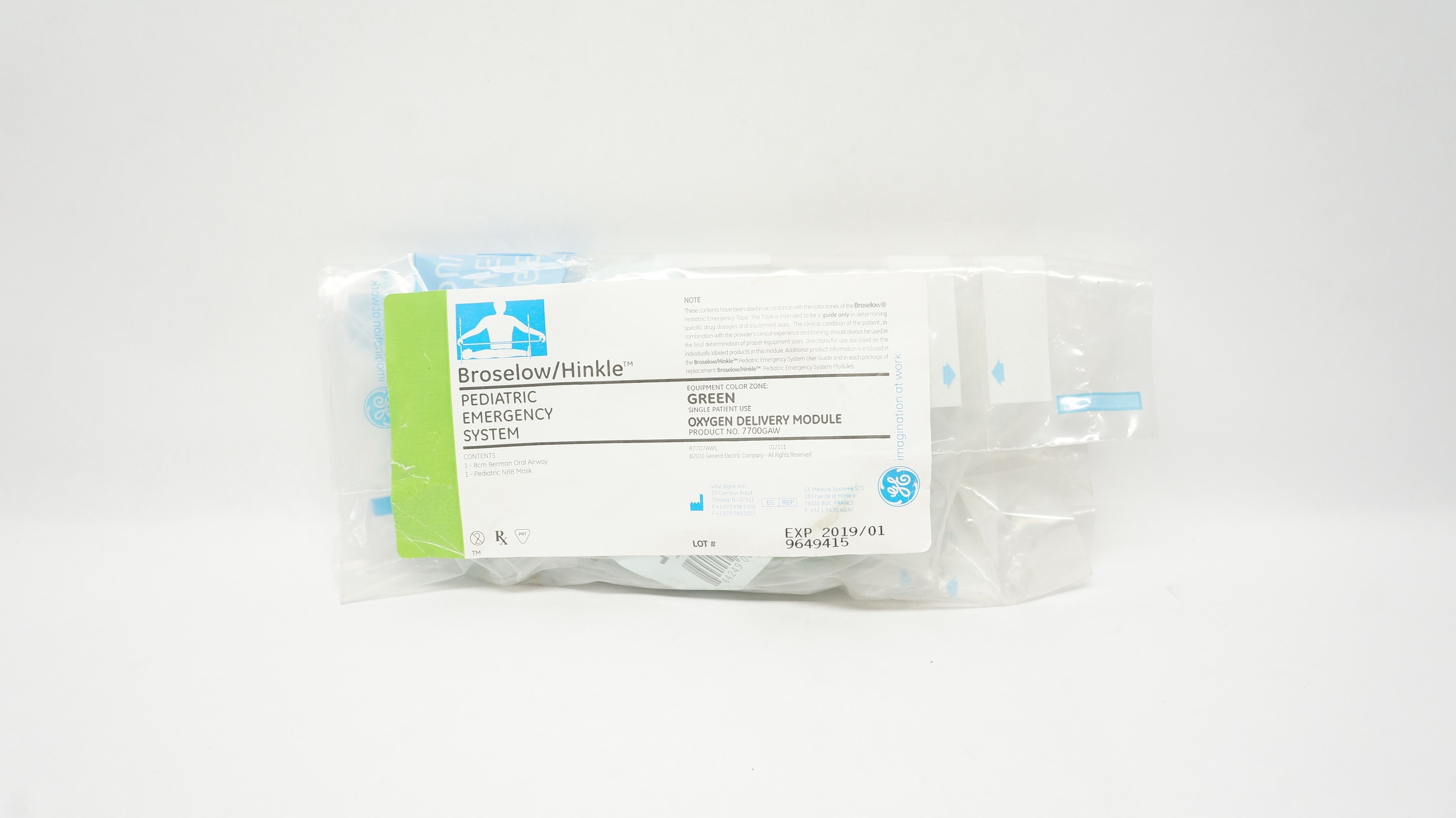 Vital Signs 7700GAW Broselow/Hinkle Pediatric Emergency System Green (x)