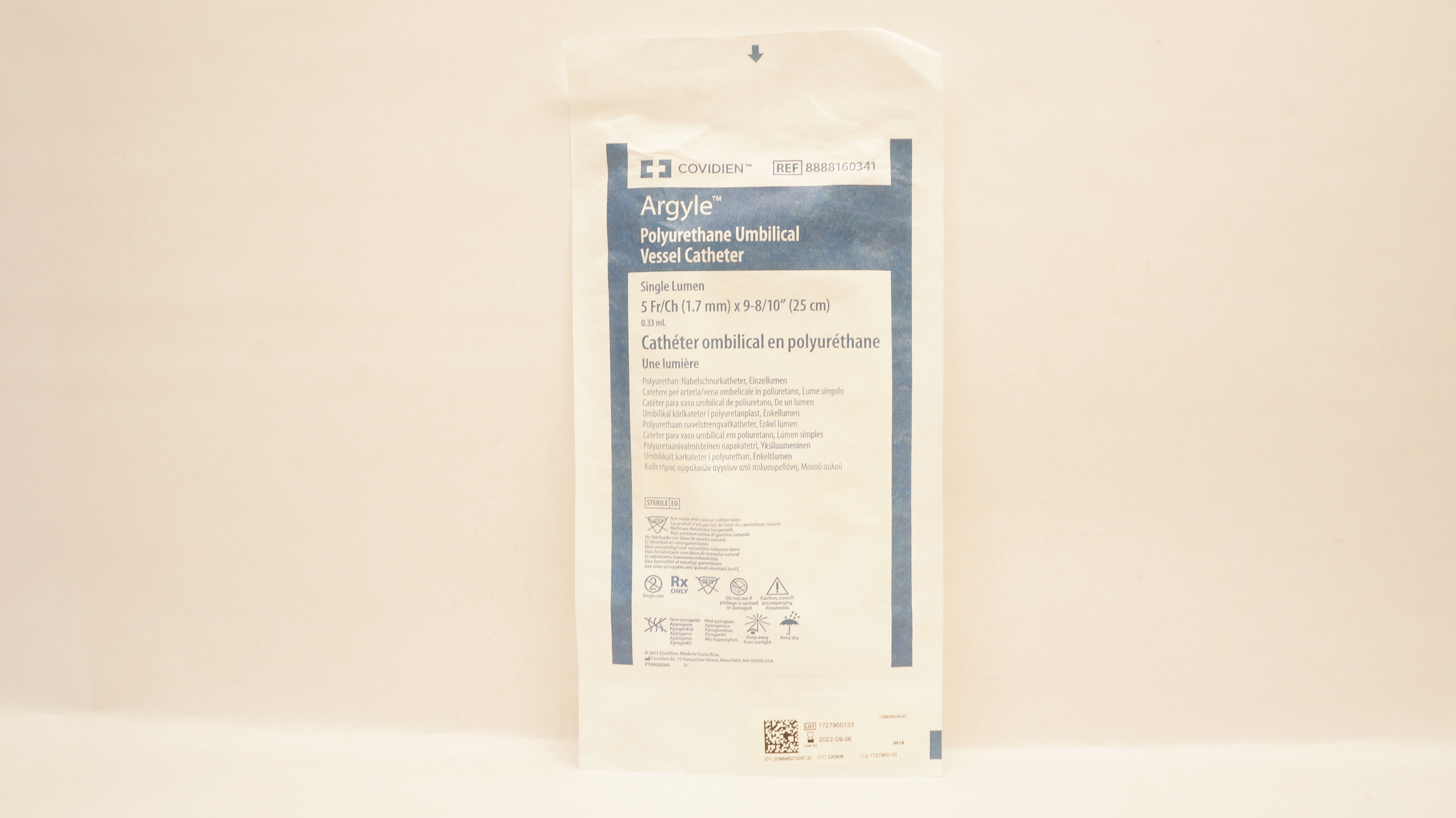 Covidien 8888160341 Argyle Umbilical Vessel Cath. 5Fr/Ch x 9-8/10inch (x)