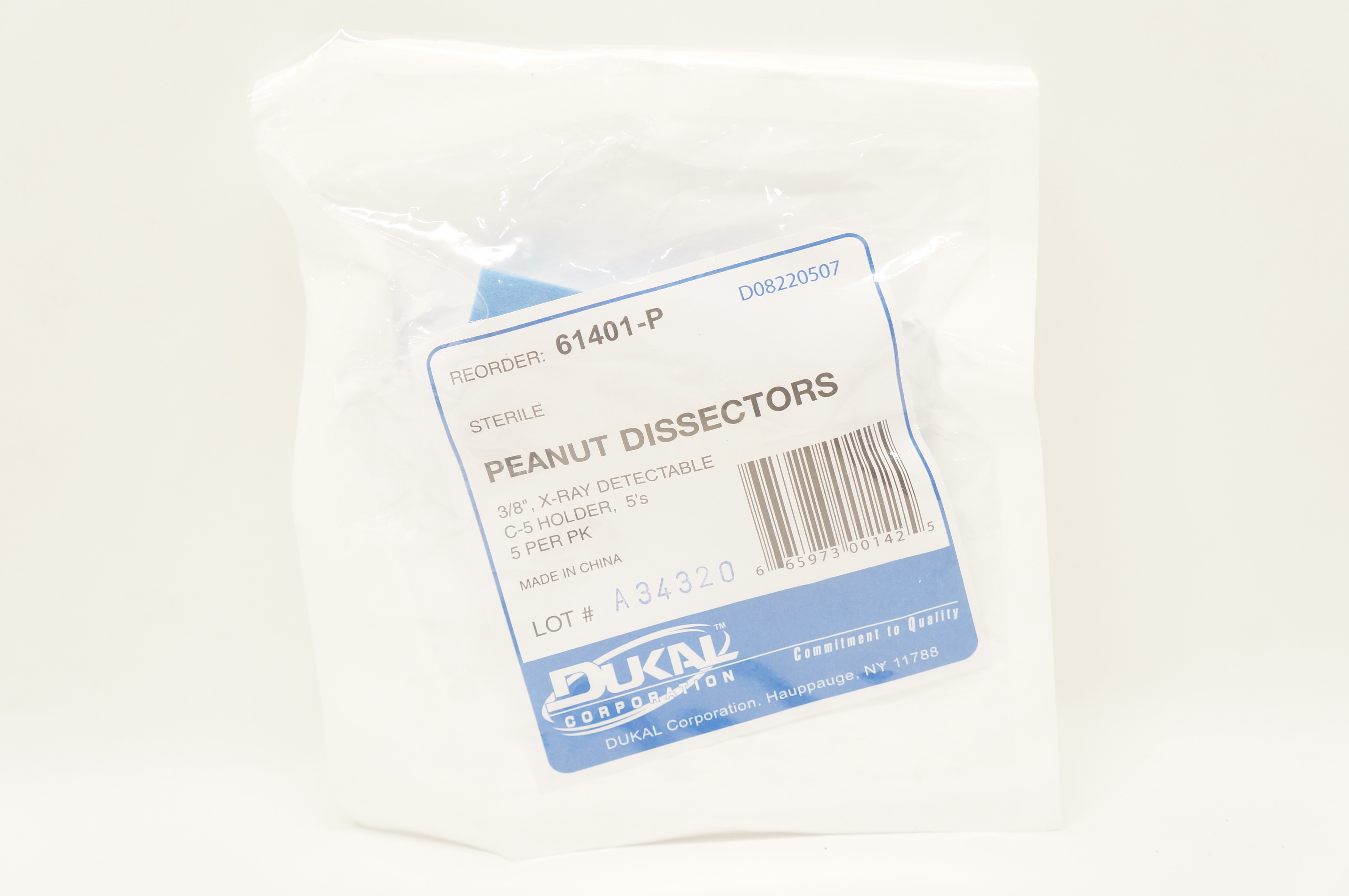 Dukal 61401-P Peanut Dissectors 3/8inch, X-Ray Detectable C-5 Holder - Pack of 5