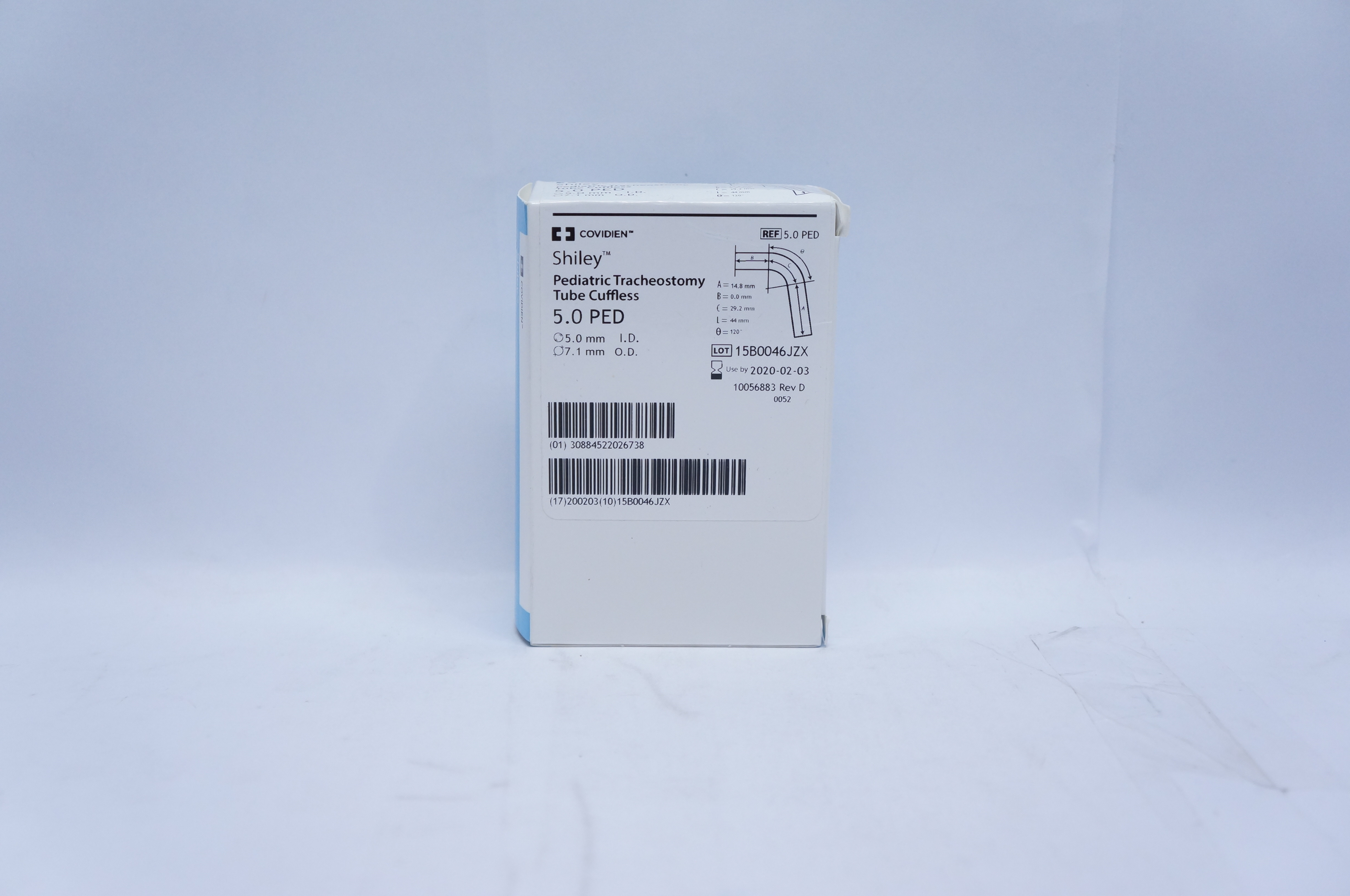 Covidien 5.0PED Shiley Pediatric Tracheostomy Tube Cuffless 5.0 x