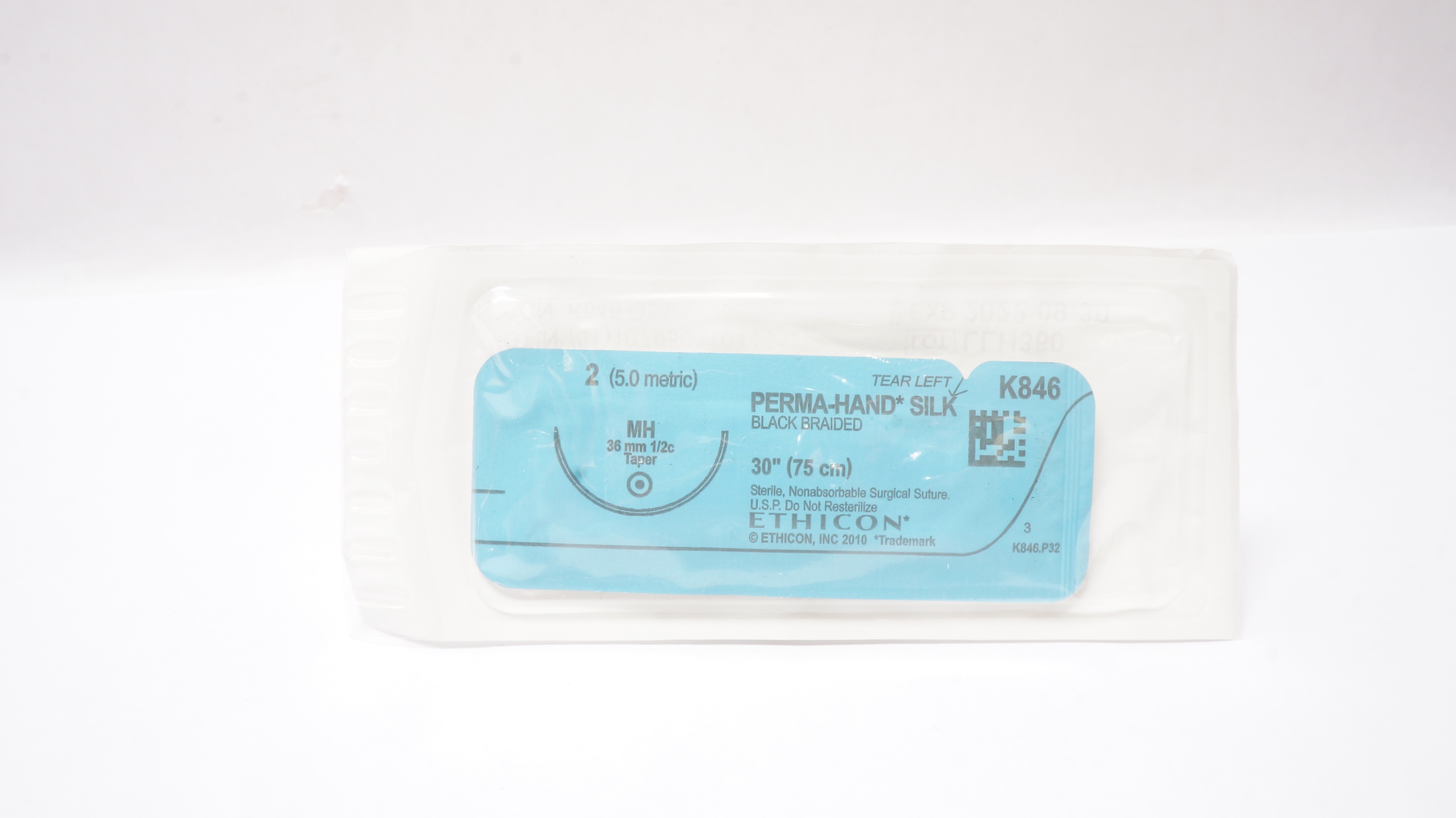 Ethicon K846 2 Perma-Hand Silk MH 36mm 1/2c Taper 30inch (x)
