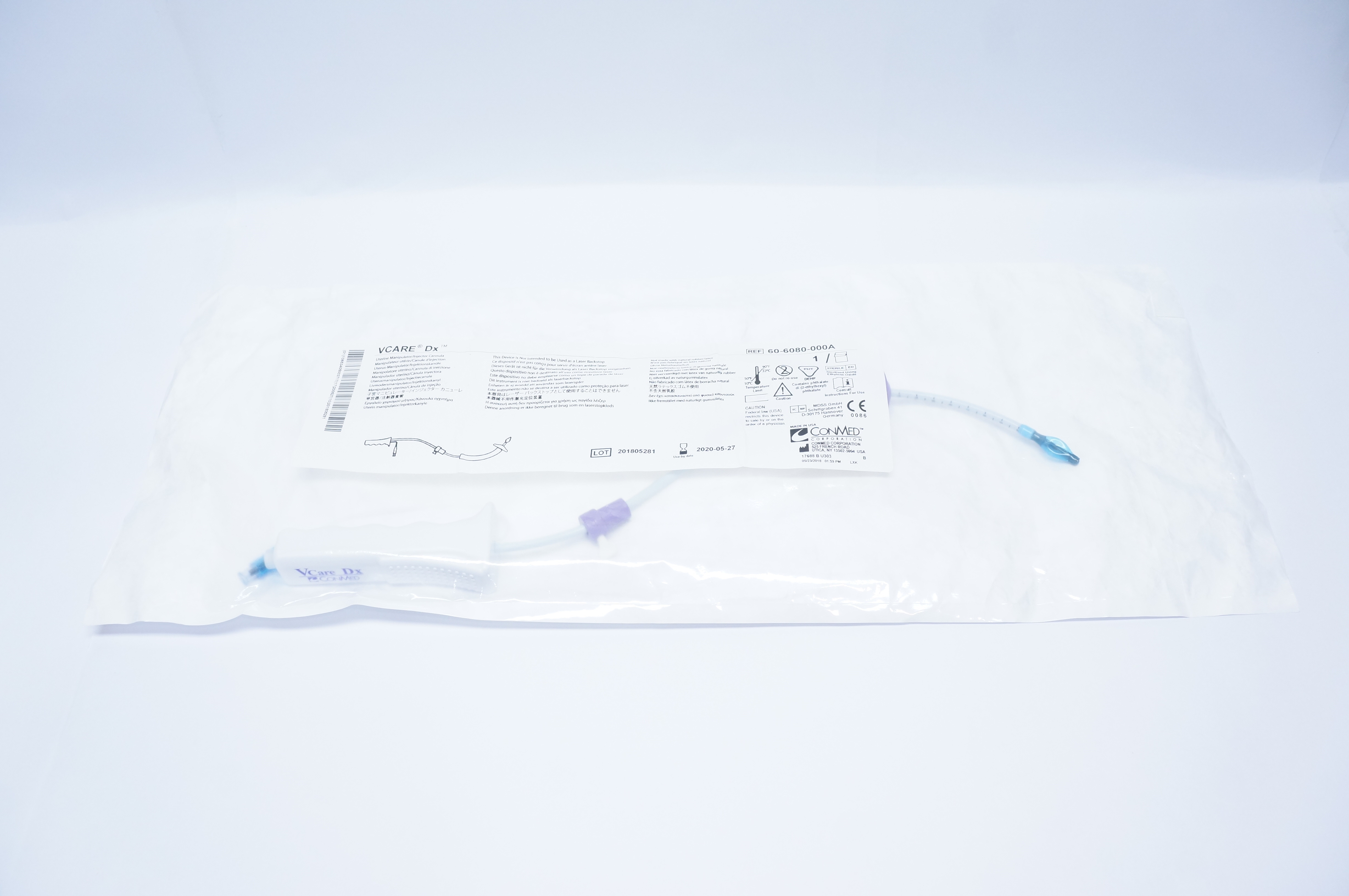 ConMed 60-6080-000A VCARE Dx Uterine Manipulator Injector Cannula (x)