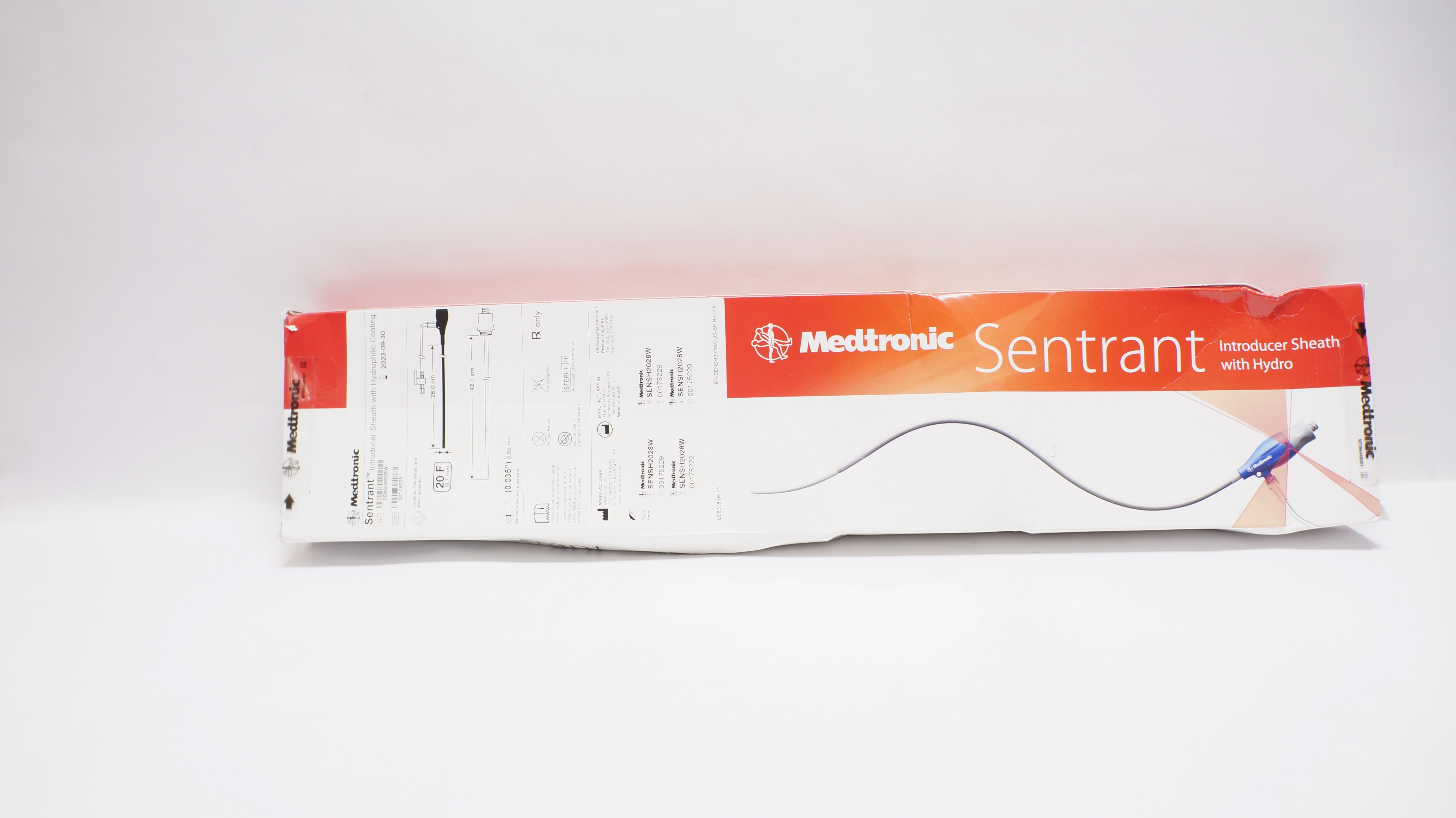 Medtronic SENSH2028W Sentrant Introducer Sheath with Hydrophilic 20 Fr. (x)