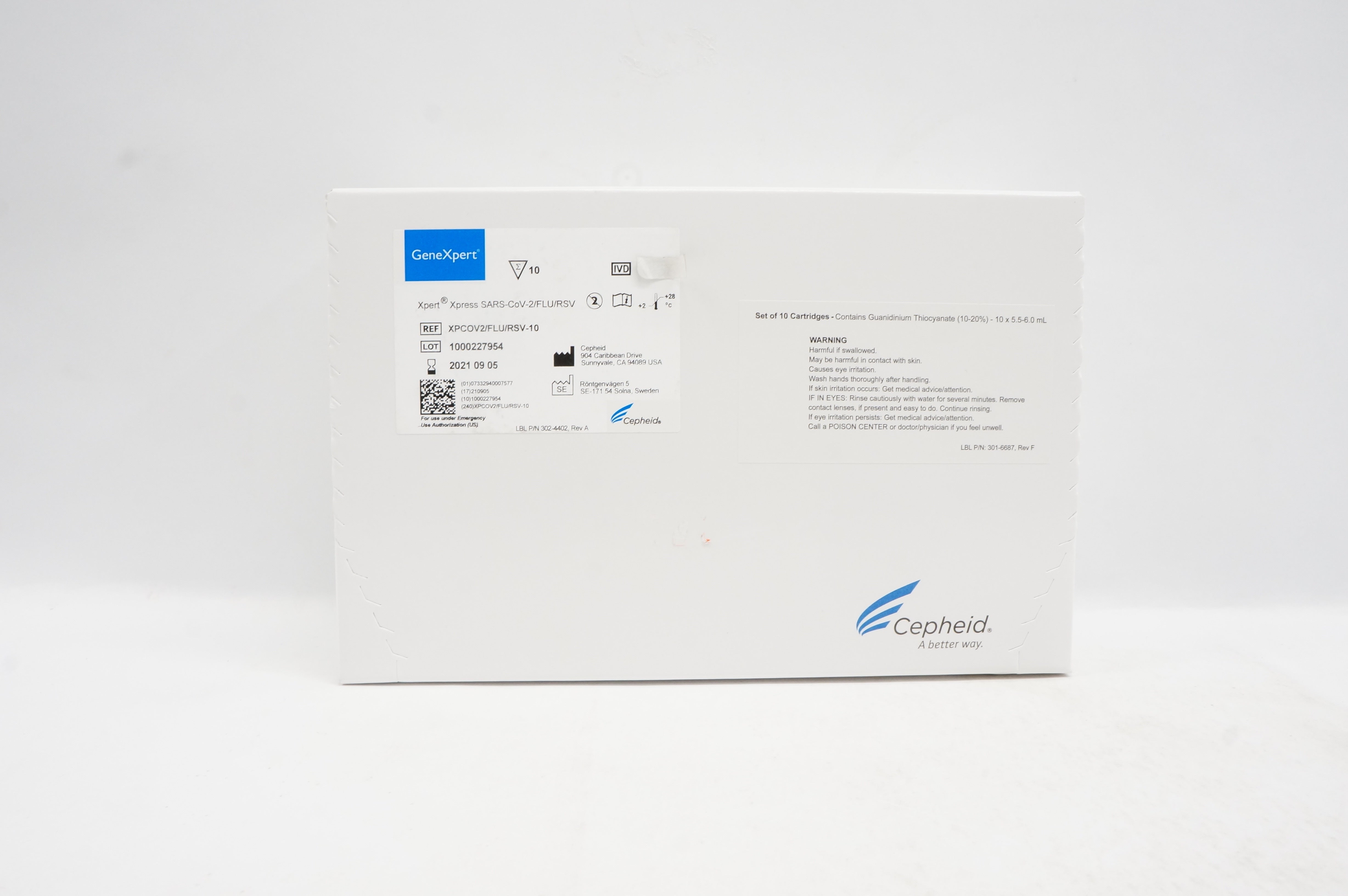 Cepheid XPCOV2/FLU/RSV10 Xpert Xpress SARSCoV2/FLU/RSV Box of 10 (x)