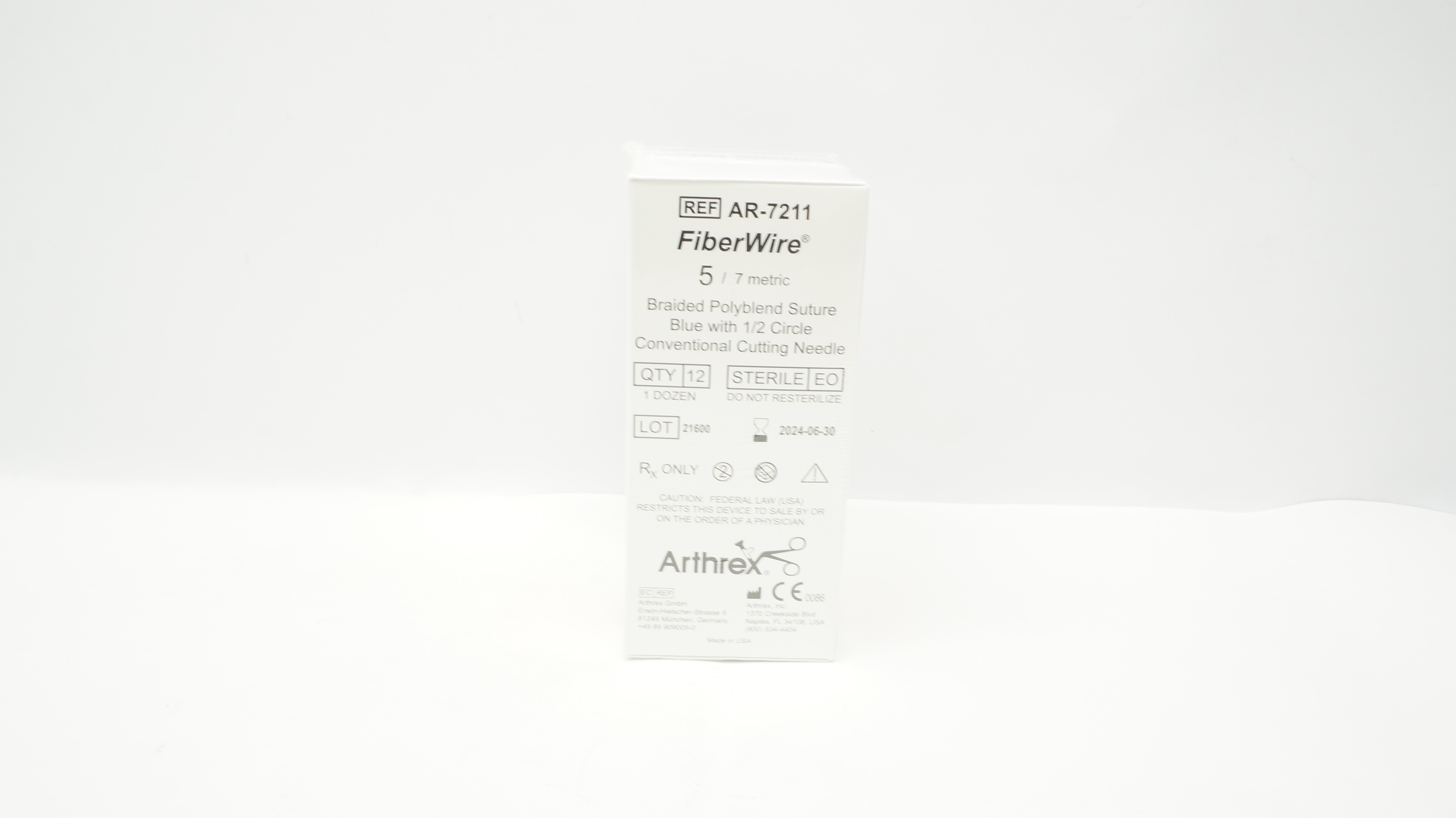 Arthrex AR-7211 5 FiberWire Stre CCS-1 48mm 1/2c 38inch (x) - Box of 12