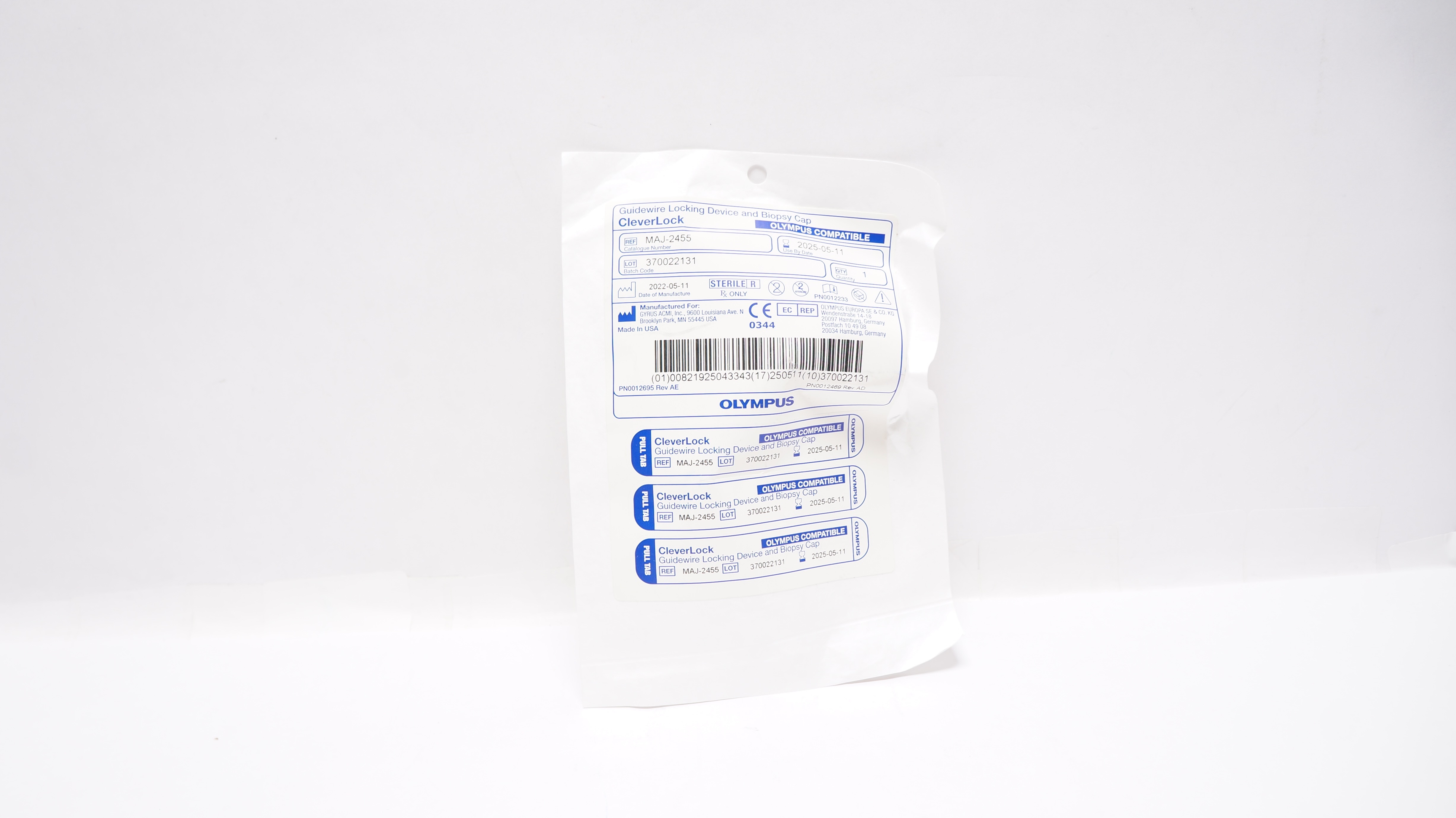 Gyrus ACMI MAJ-2455 CleverLock Guidewire Locking Device & Biopsy Cap