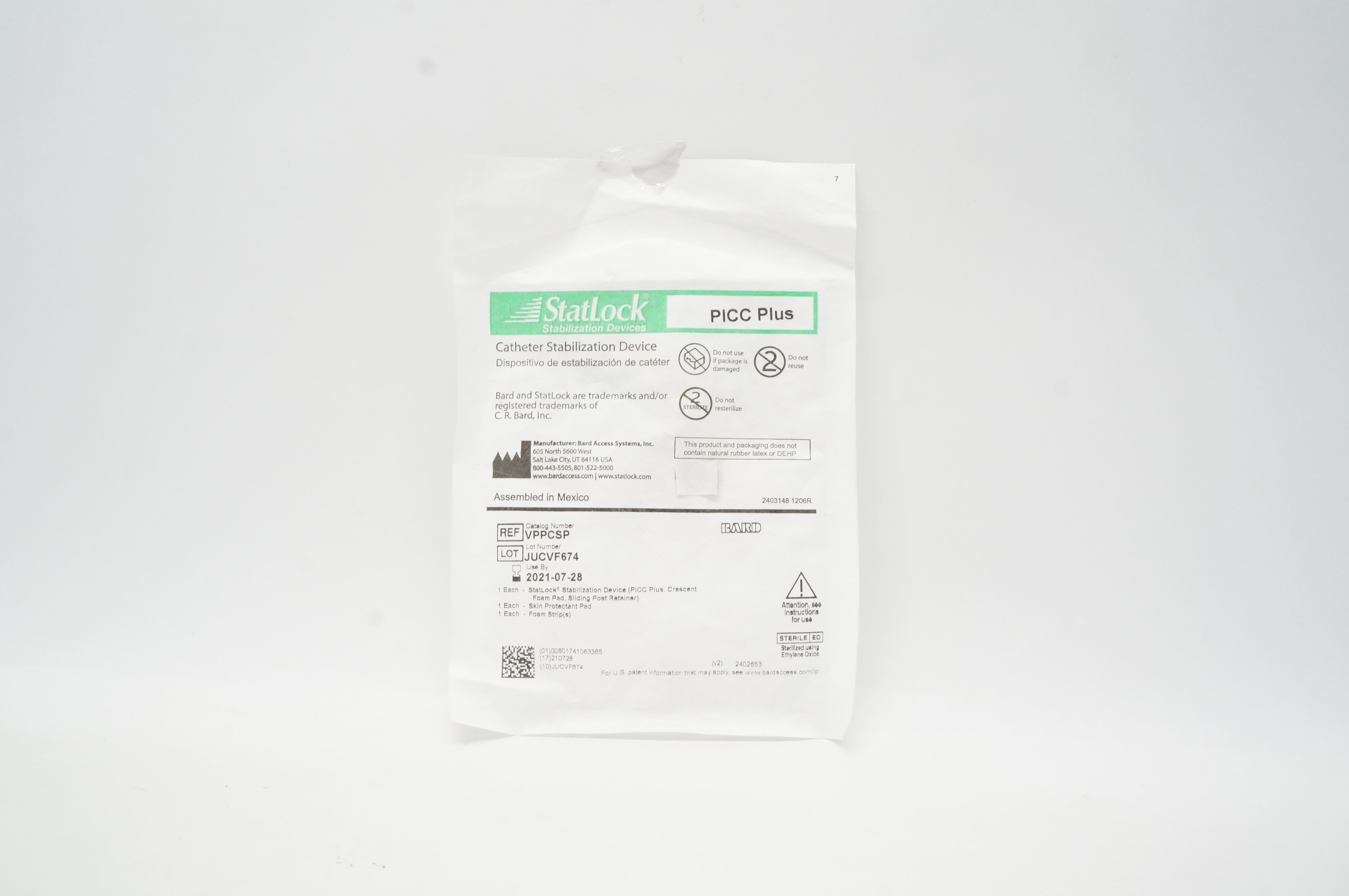Bard VPPCSP StatLock Cath. Stabilization Device PICC Plus