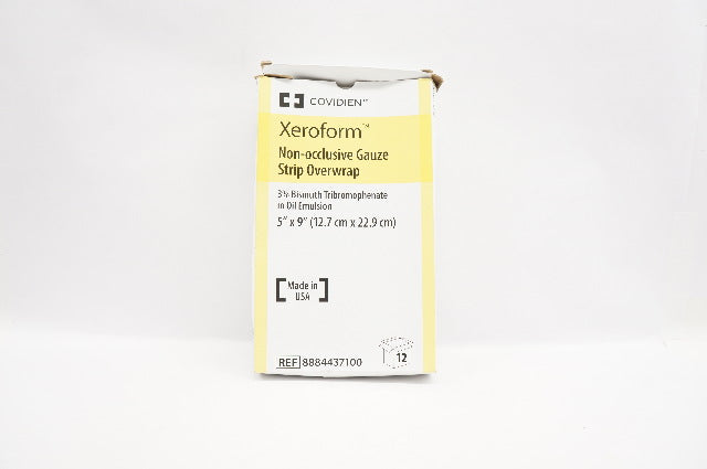 Covidien 8884437100 Xeroform Non-Occlusive Gauze Strip Overwrap 5x9in-Boxof10(x)