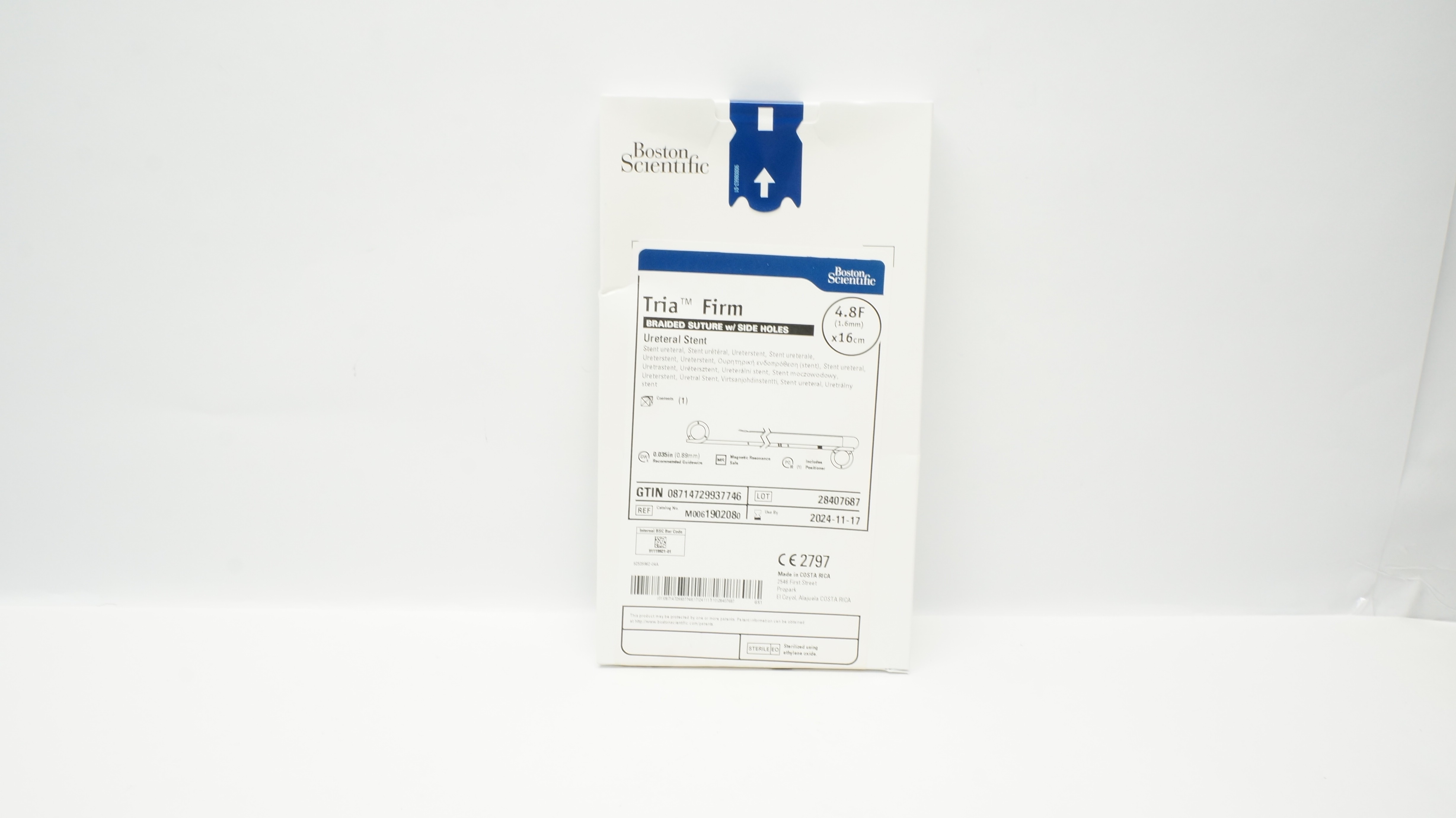 Boston Scientific M0061902080 Tria Firm Ureteral Stnt 4.8F x 16cm (x)