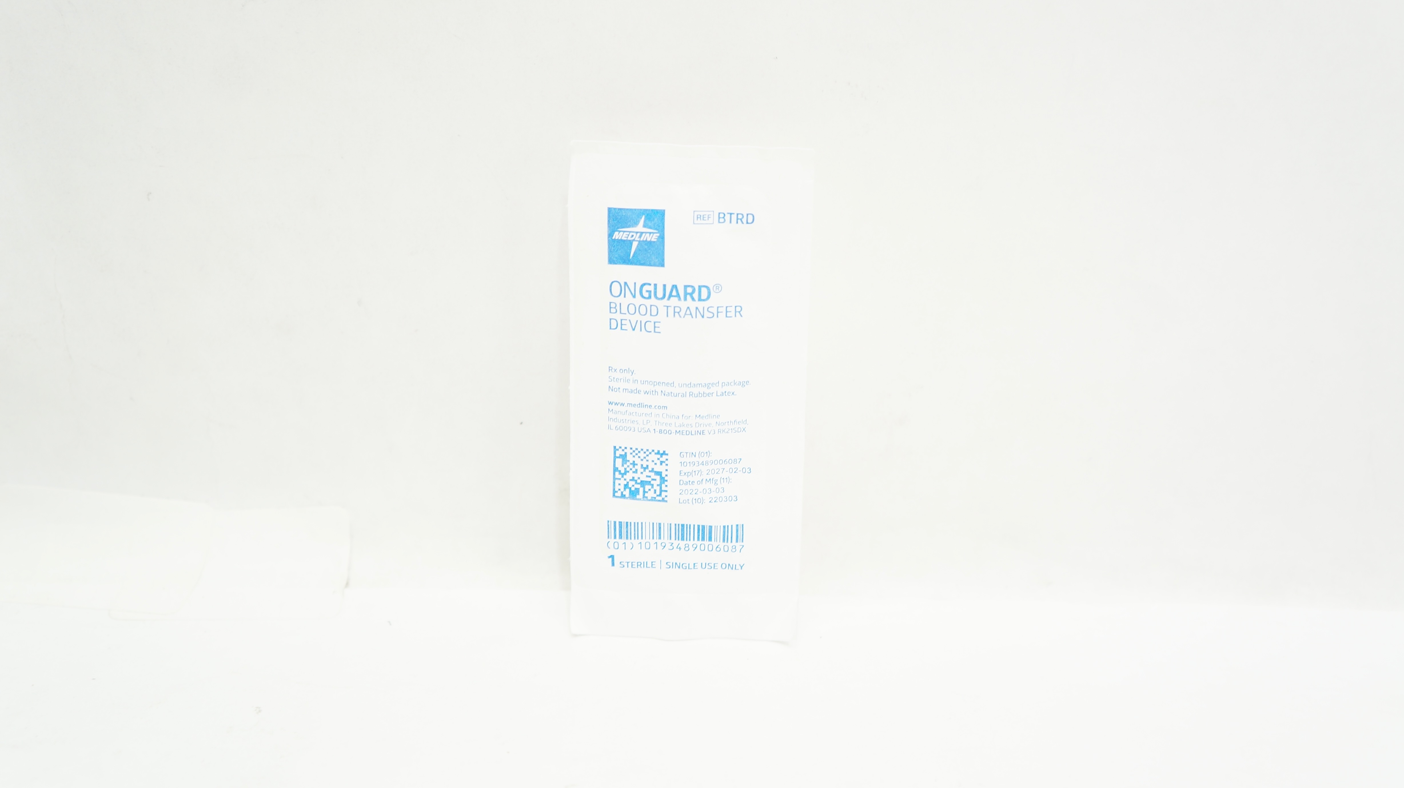 Medline BTRD Onguard Blood Transfer Device