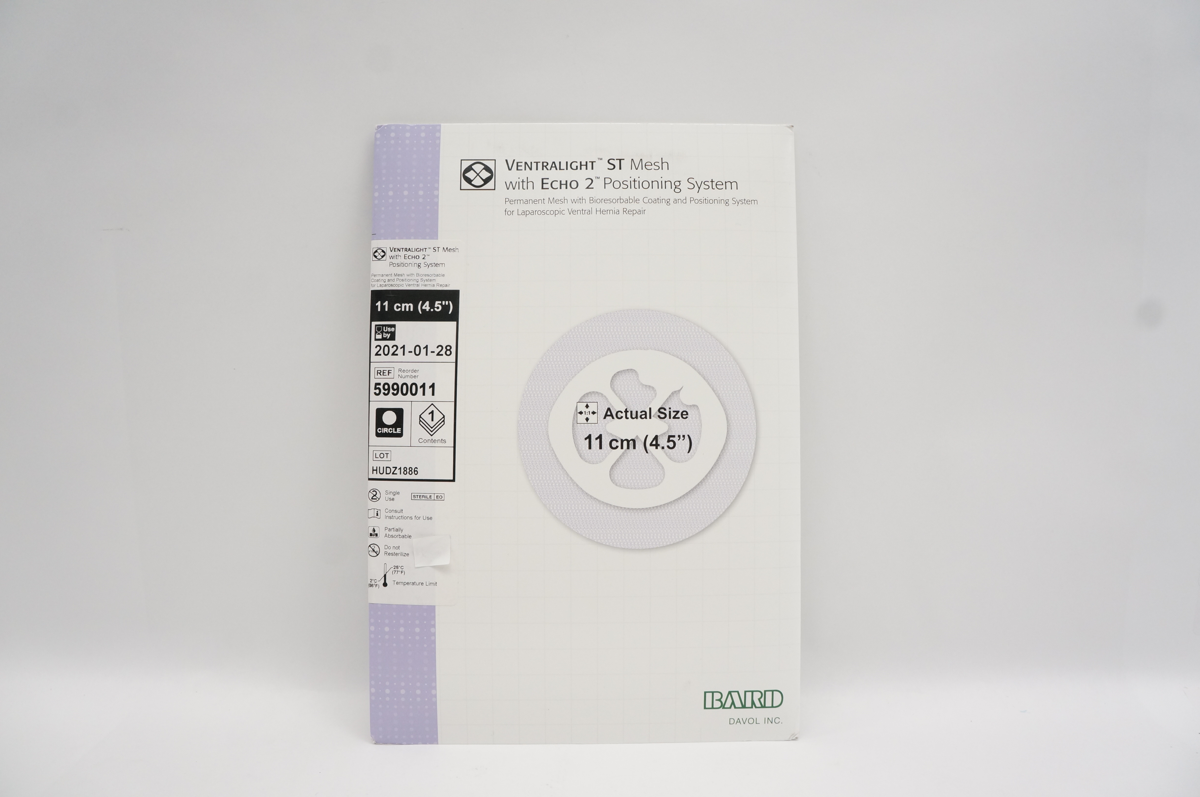 Bard 5990011 Davol Ventralight ST Mesh With Echo2 Positioning System 4.5inch (x)