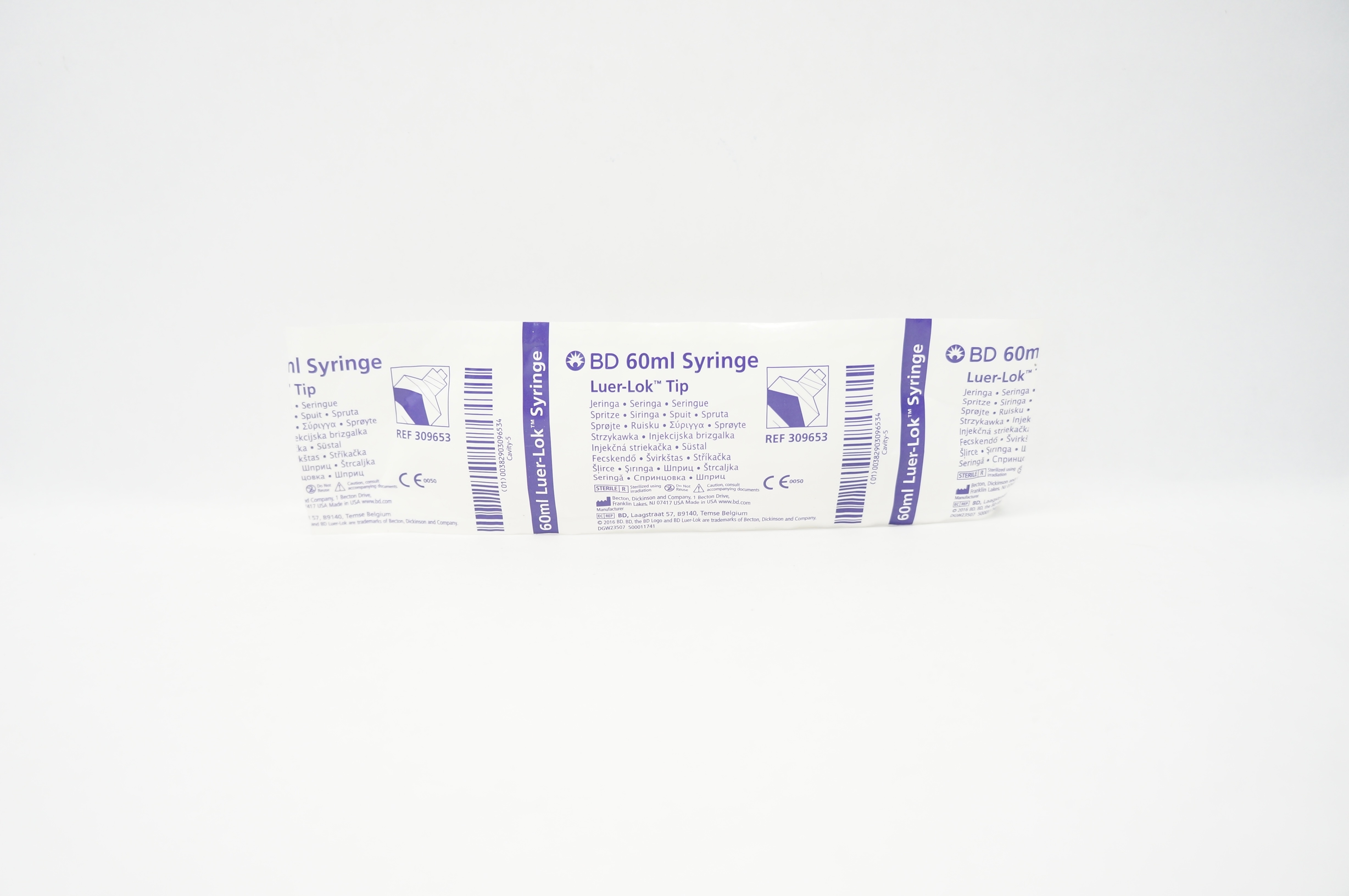 BD 309653 60ml Syringe Luer-Lok Tip (x)