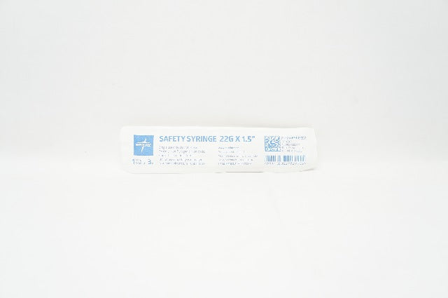 Medline SYRS103227 Safety Syringes with Needle 3 mL, 22G x 1.5inch