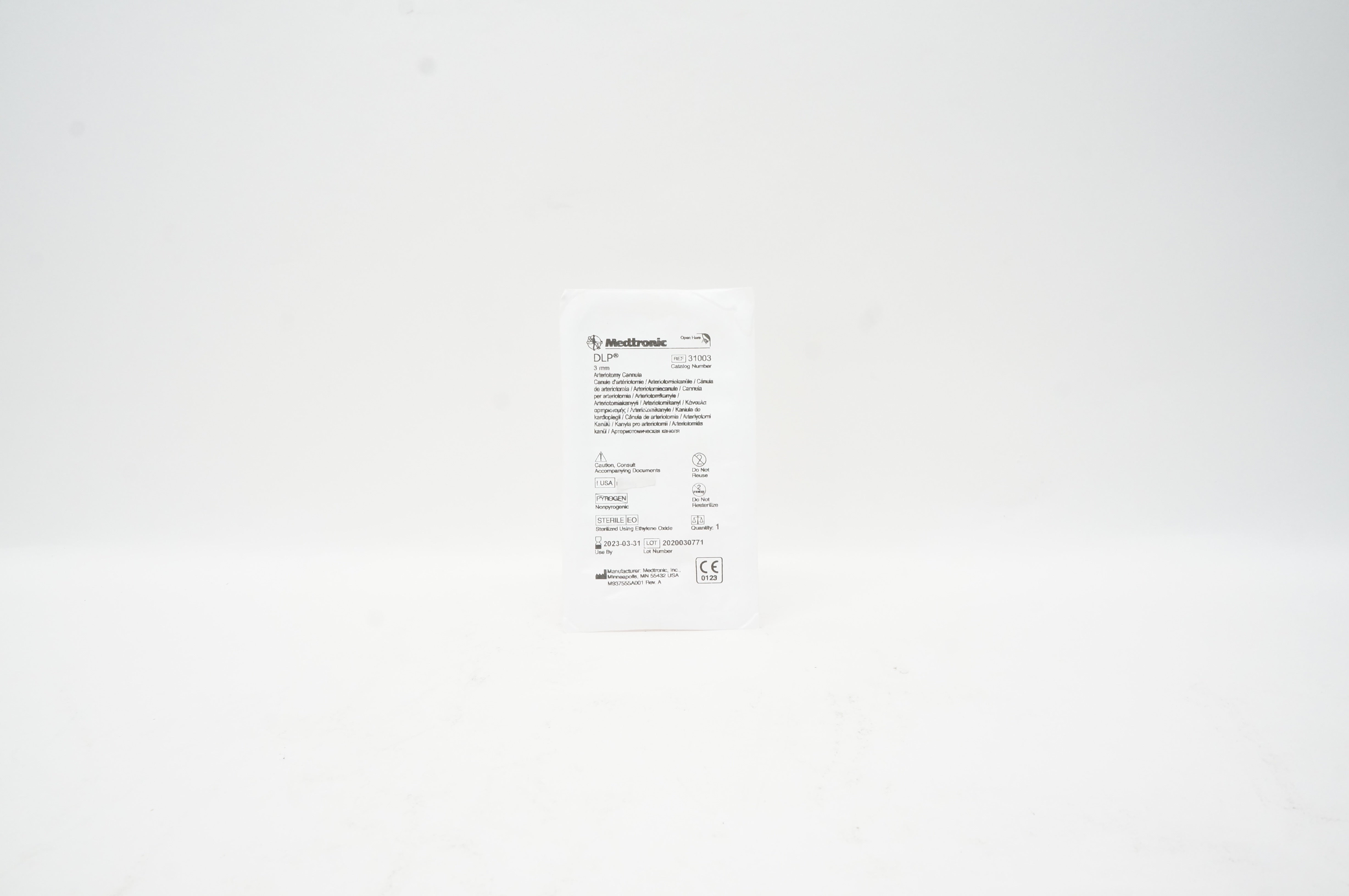 Medtronic 31003 DLP Arteriotomy Cannula 3mm