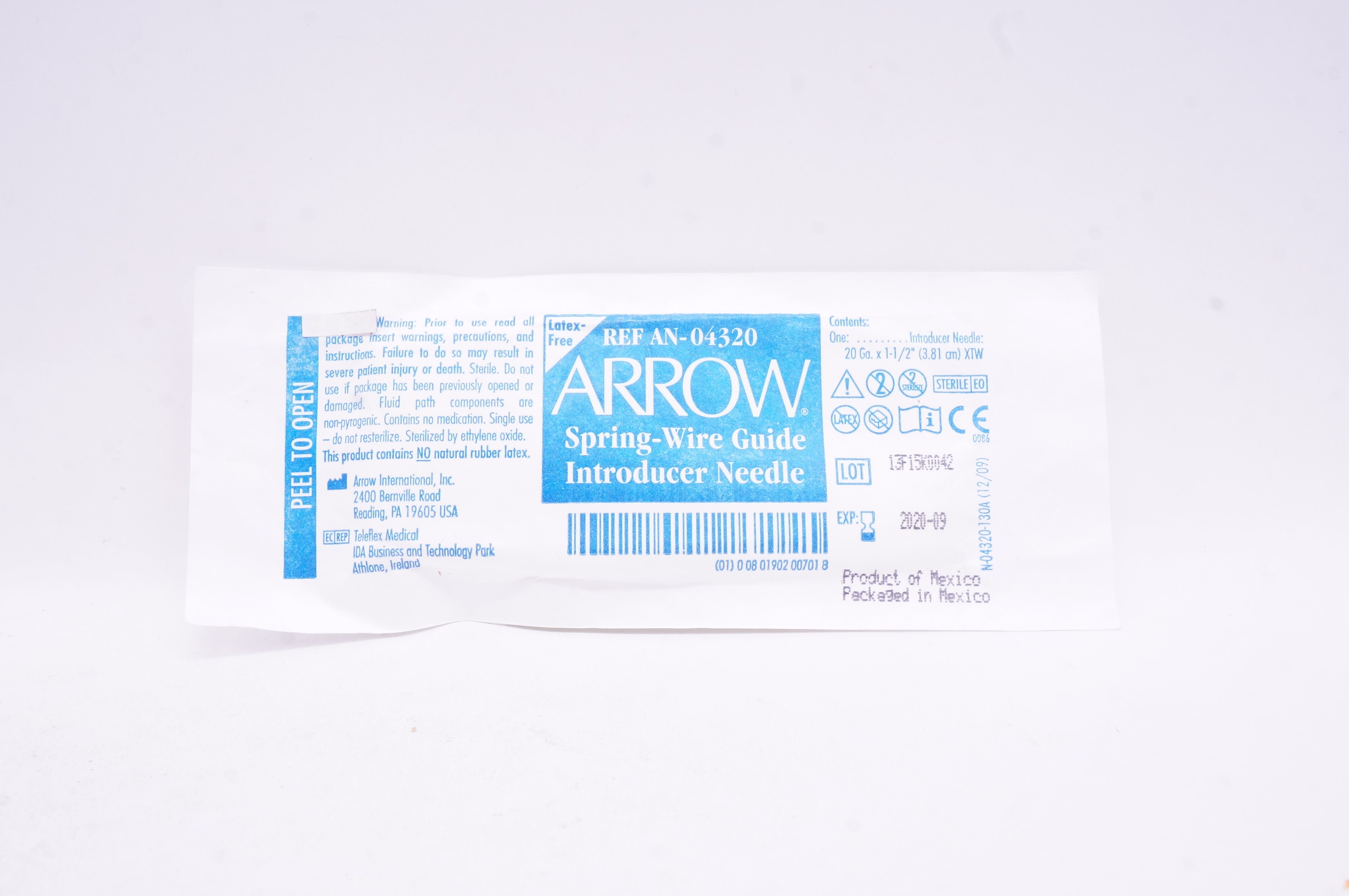 Arrow  AN-04320 Spring-Wire Guide Introducer Needle (x)