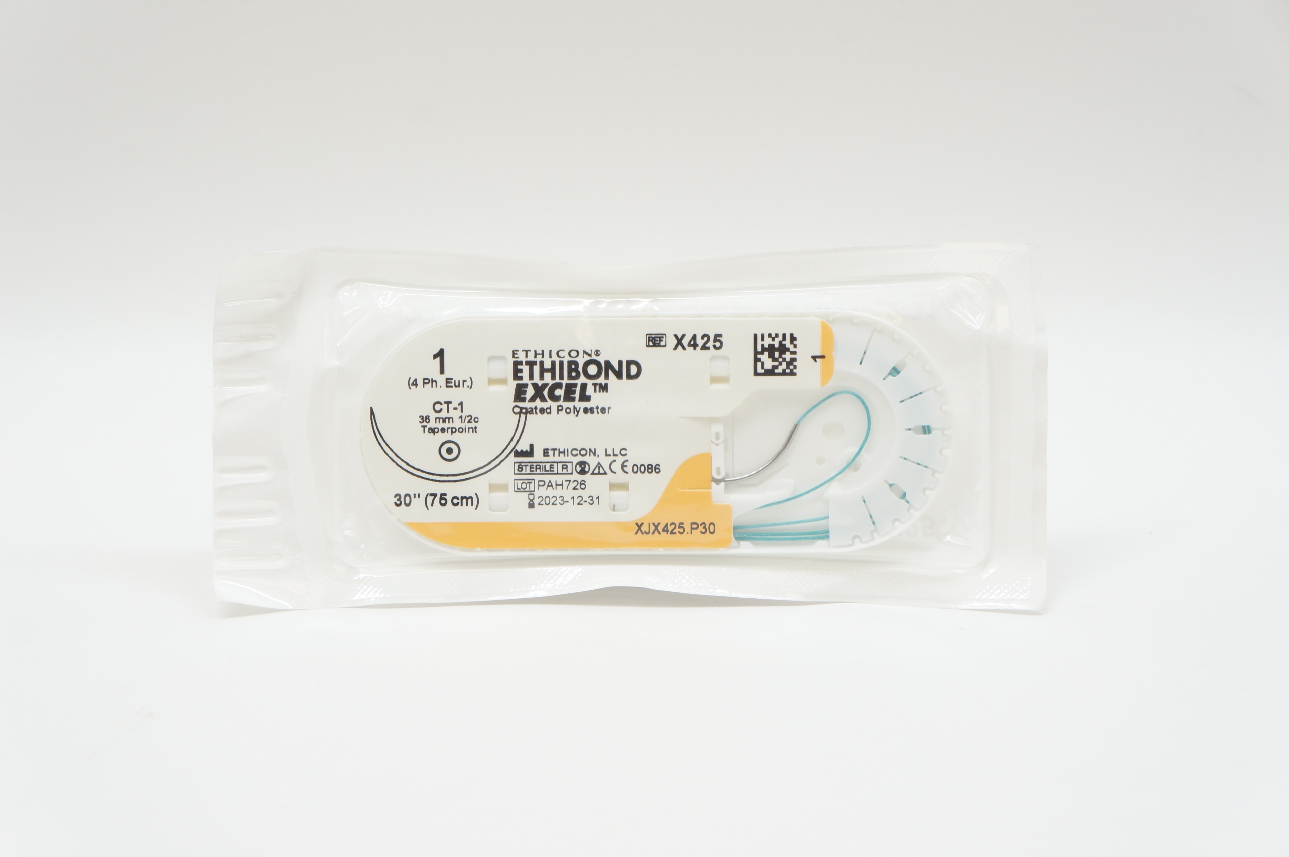 Ethicon X425 1 ETHIBOND EXCEL, CT-1, 36mm 1/2c Taperpoint, 30inch