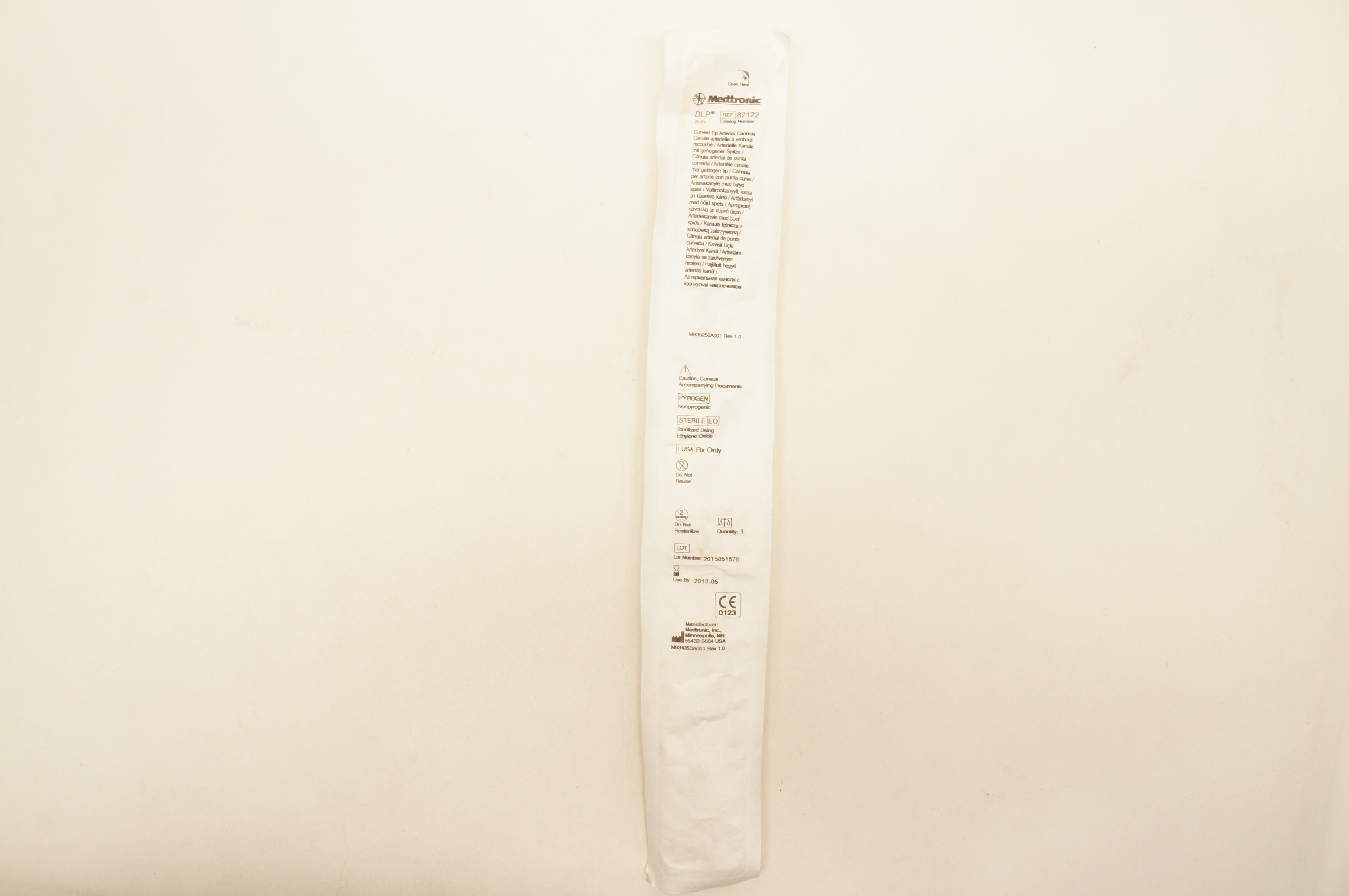 Medtronic 82122 DLP Curved Tip Arterial Cannula 22Fr (x)