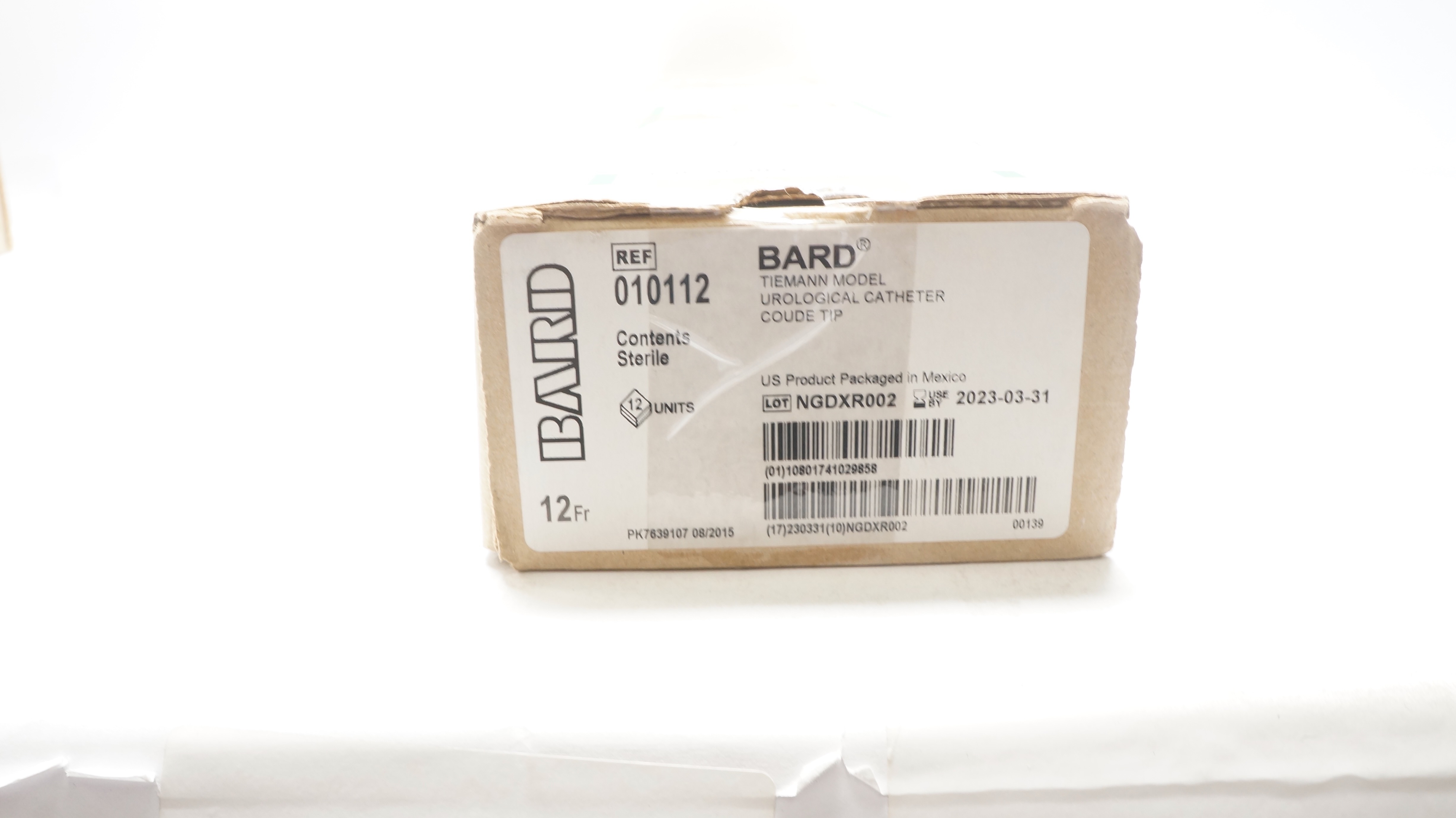 Bard 010112 Urological Cath. 12Fr. (x) - Box of 12
