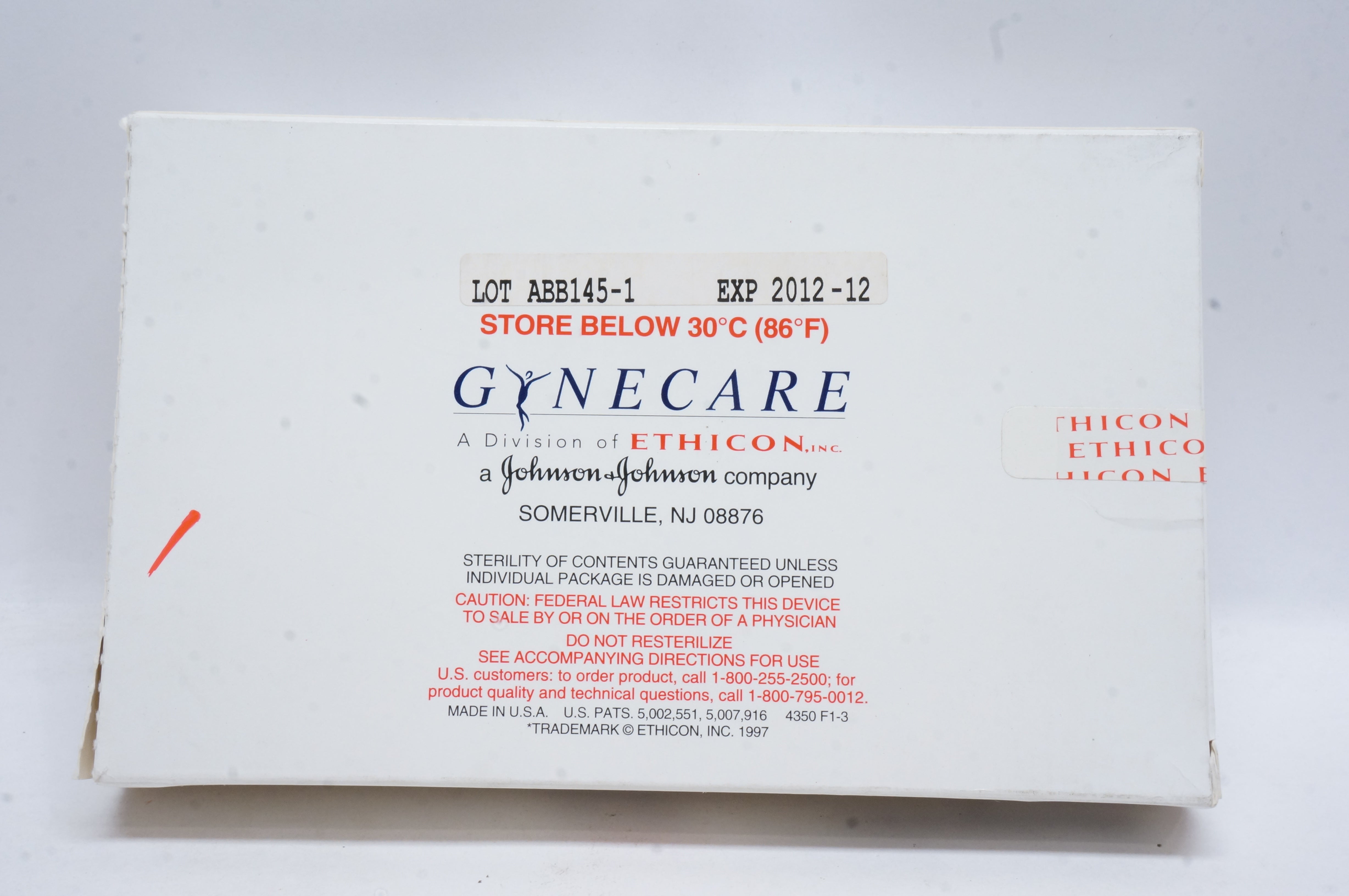 ORAL　BARRIER　×4袋 Gynecare 4350 Interceed Absorbable Adhesion Barrier 3inch x