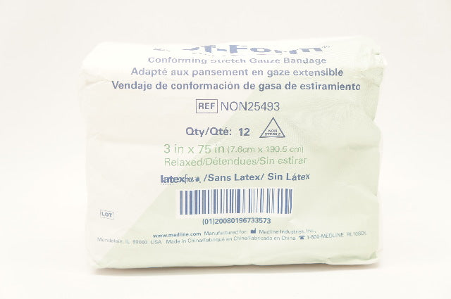 Medline Medline NON25493 Conforming Stretch Gauze Bandage 3x75in- Pack of 12