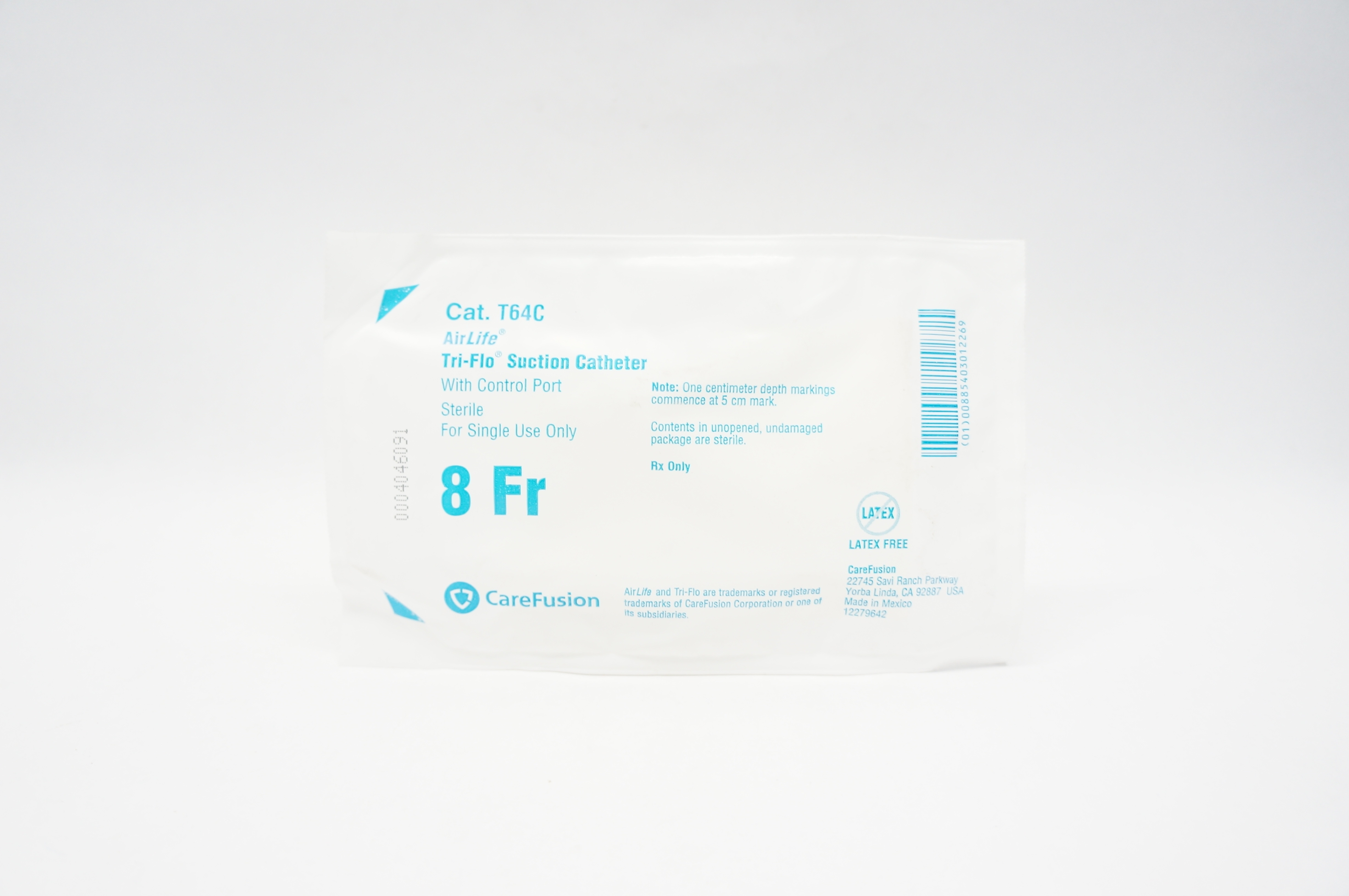 CareFusion T64C AirLife Tri-Flo Suction Cath. with Control Port 8F