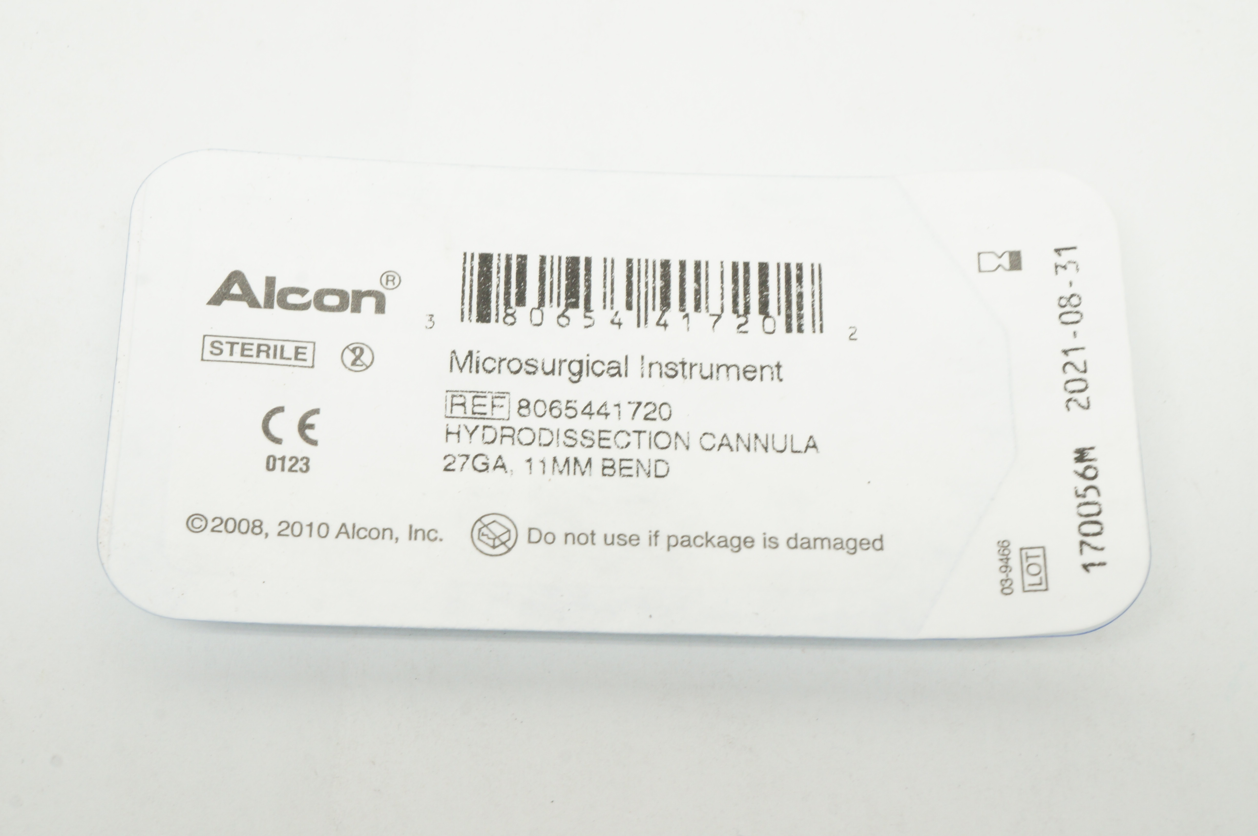 Alcon 8065441720 Microsurgical Instrument Hydrodissection Cannula 27Ga