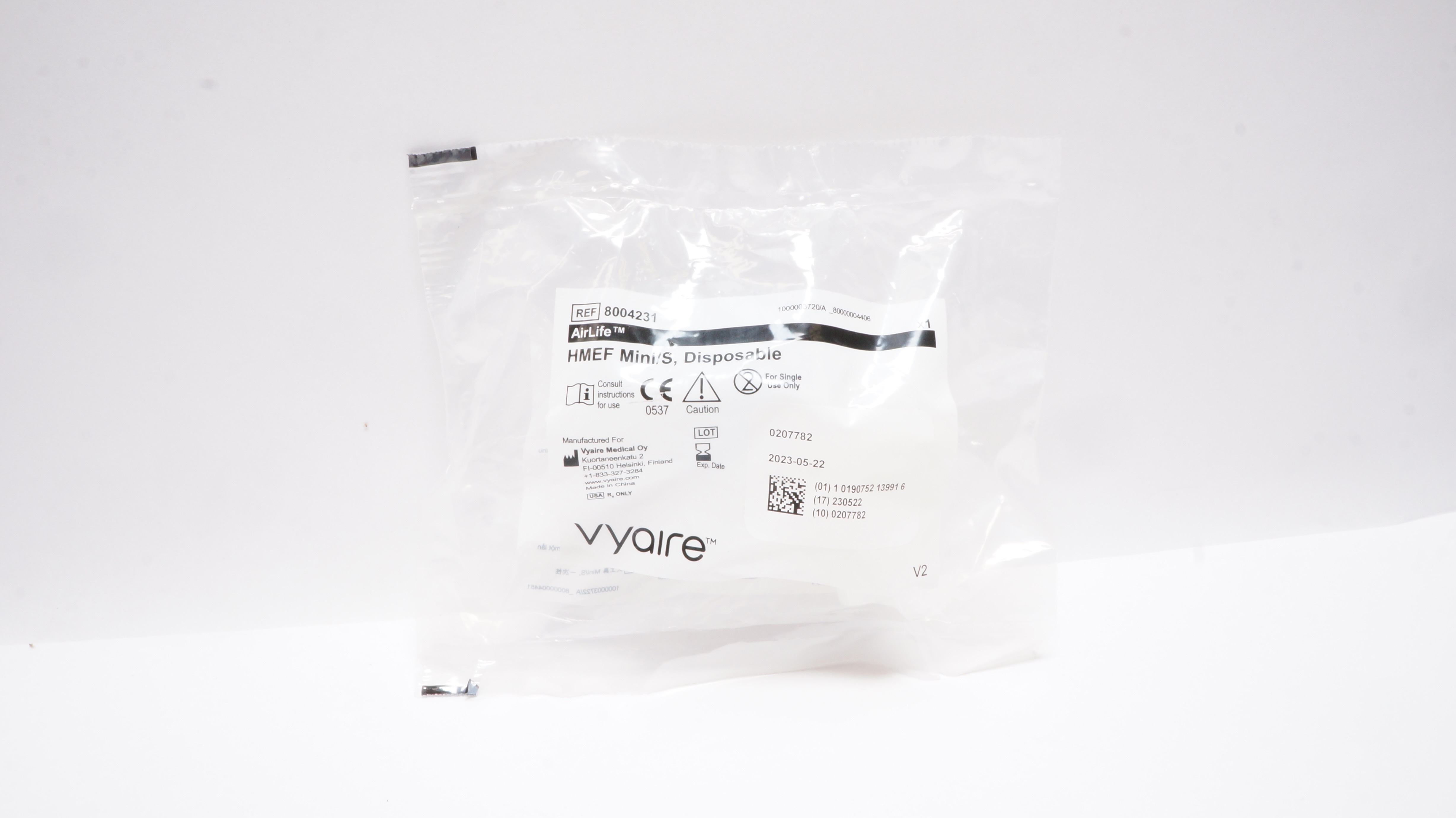 Vyaire 8004231 AirLife HMEF Mini/S, Disposable (x)