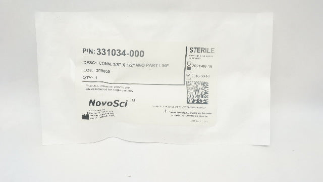 NovoSci 331034-000 Connector 3/8inch x 1/2inch (x)