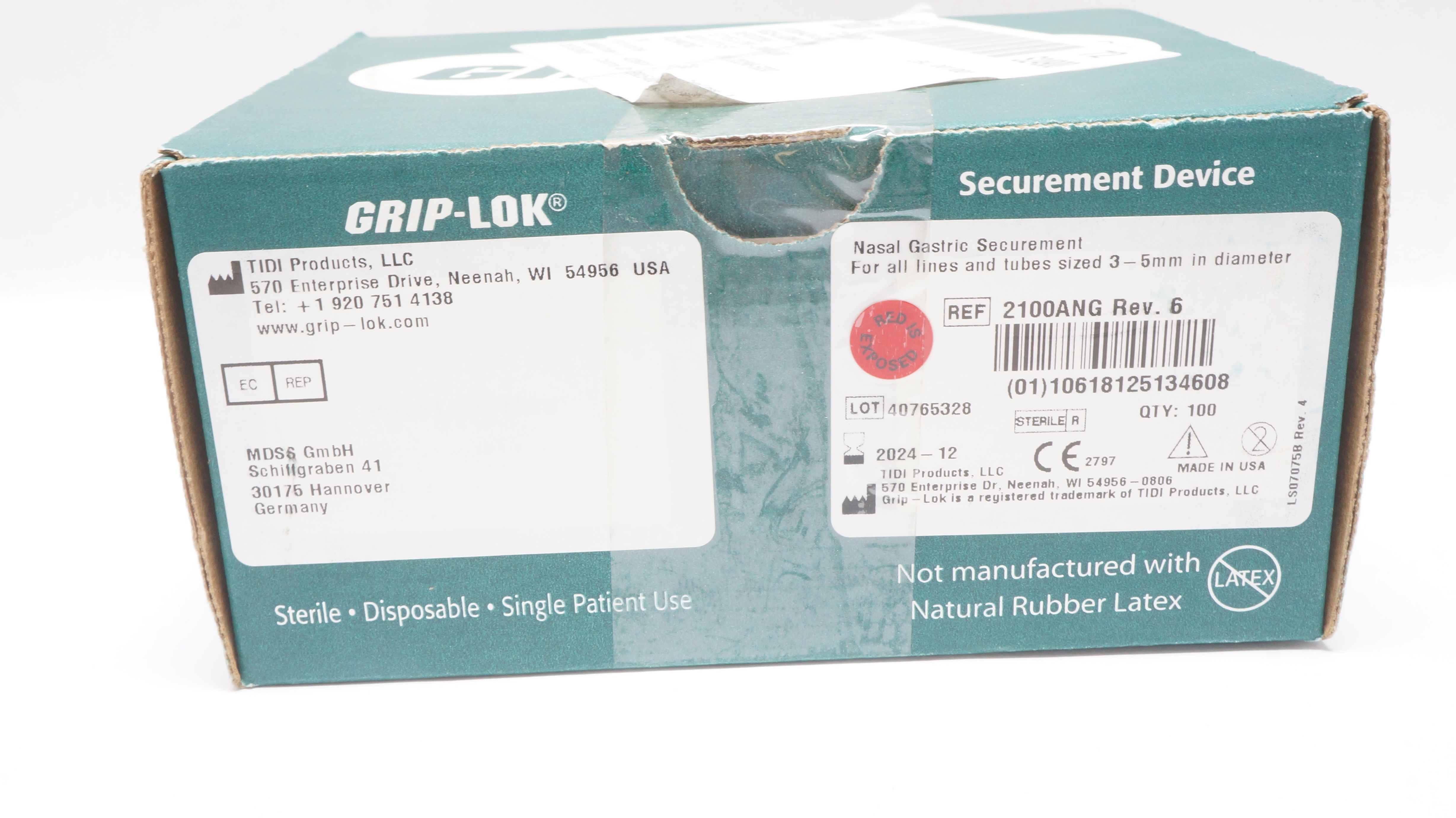 Tidi 2100ANG Nasal Gastric Securement - Box of 100