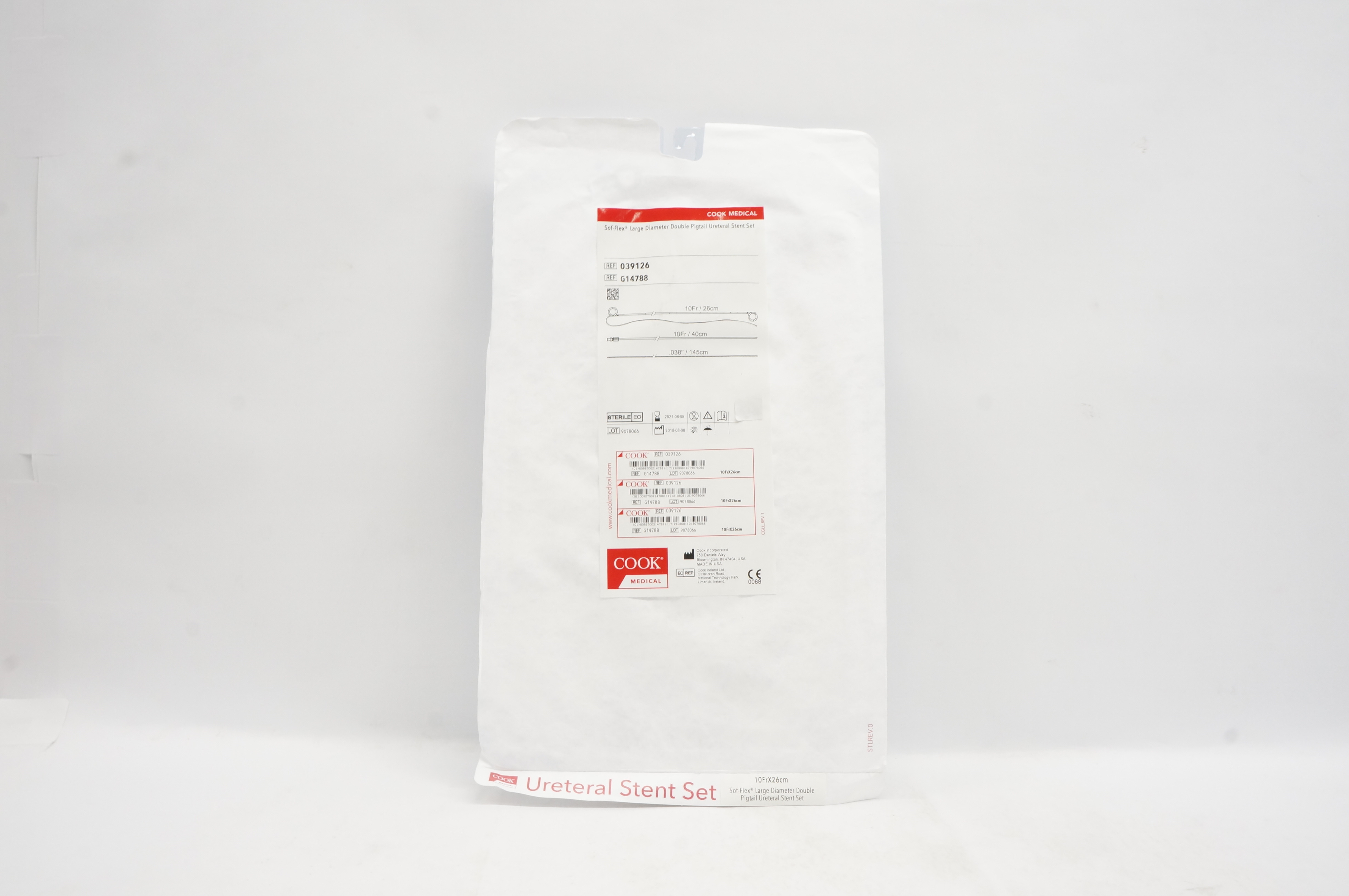 Cook G14788 Sof-Flex Double Pigtail Ureteral Stnt Set, Large 10Fr. x 26cm (x)