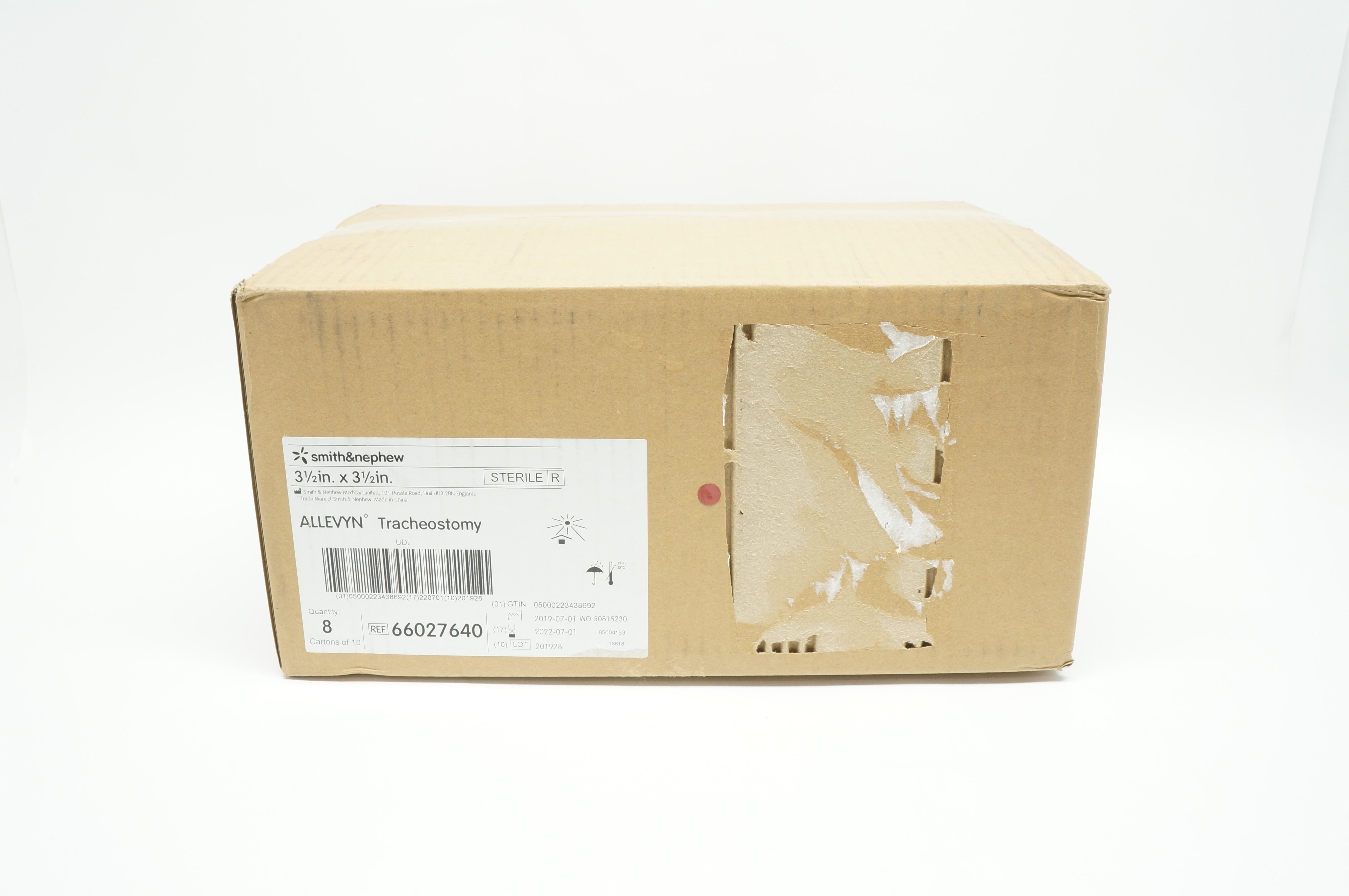 Smith&Nephew 66027640 ALLEVYN Tracheostomy 3-1/2 x 3-1/2inch - Case of 8