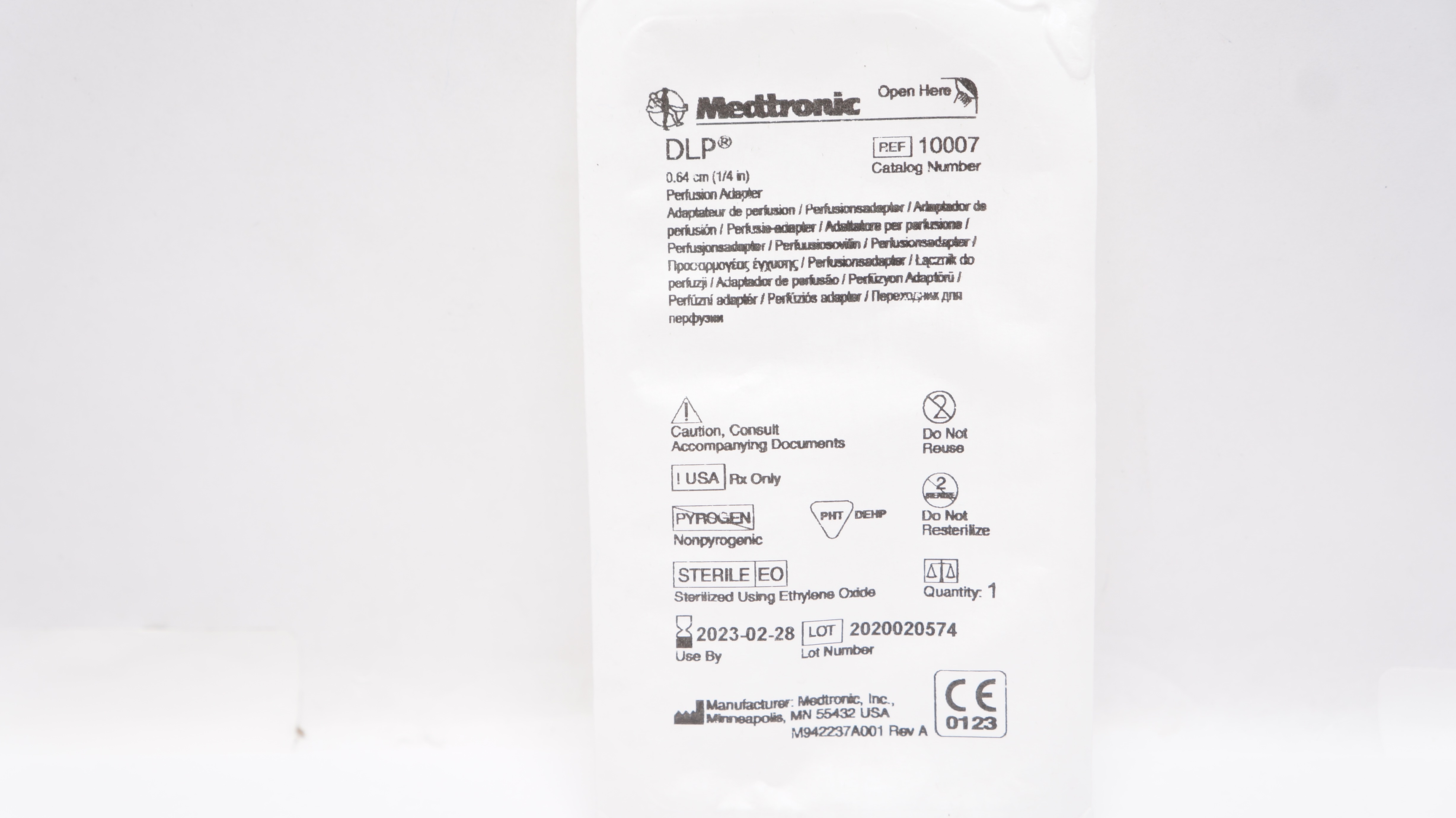 Medtronic 10007 DLP Perfusion Adapter 1/4 inch (x)