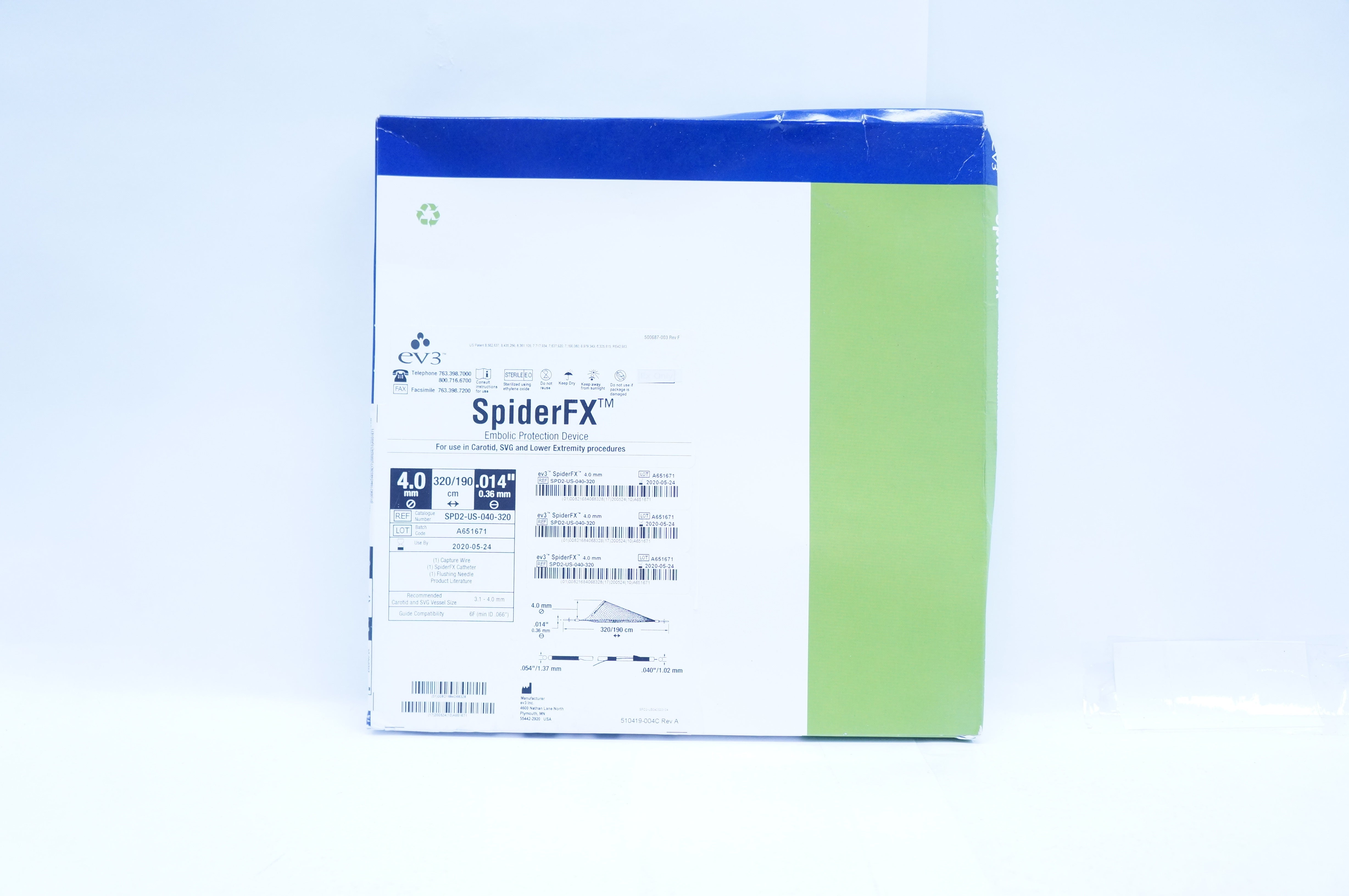 Emiさま EV3 SPD2-US-040-320 SpiderFx Embolic Protection Device 4.0mm (x)