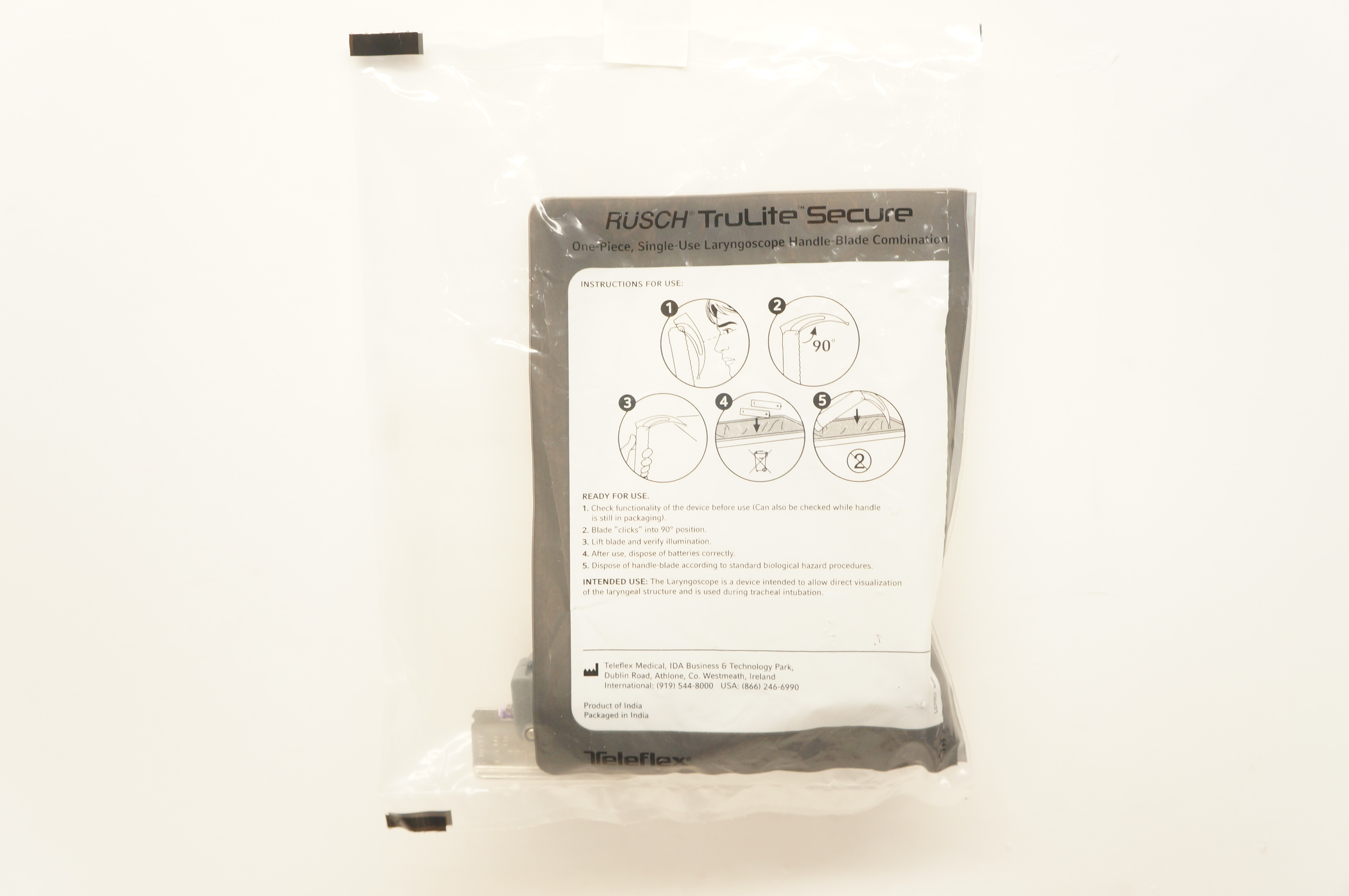 Teleflex 004670000 Rusch Laryngoscope Handle-Blade Combination MILL 0 (x)