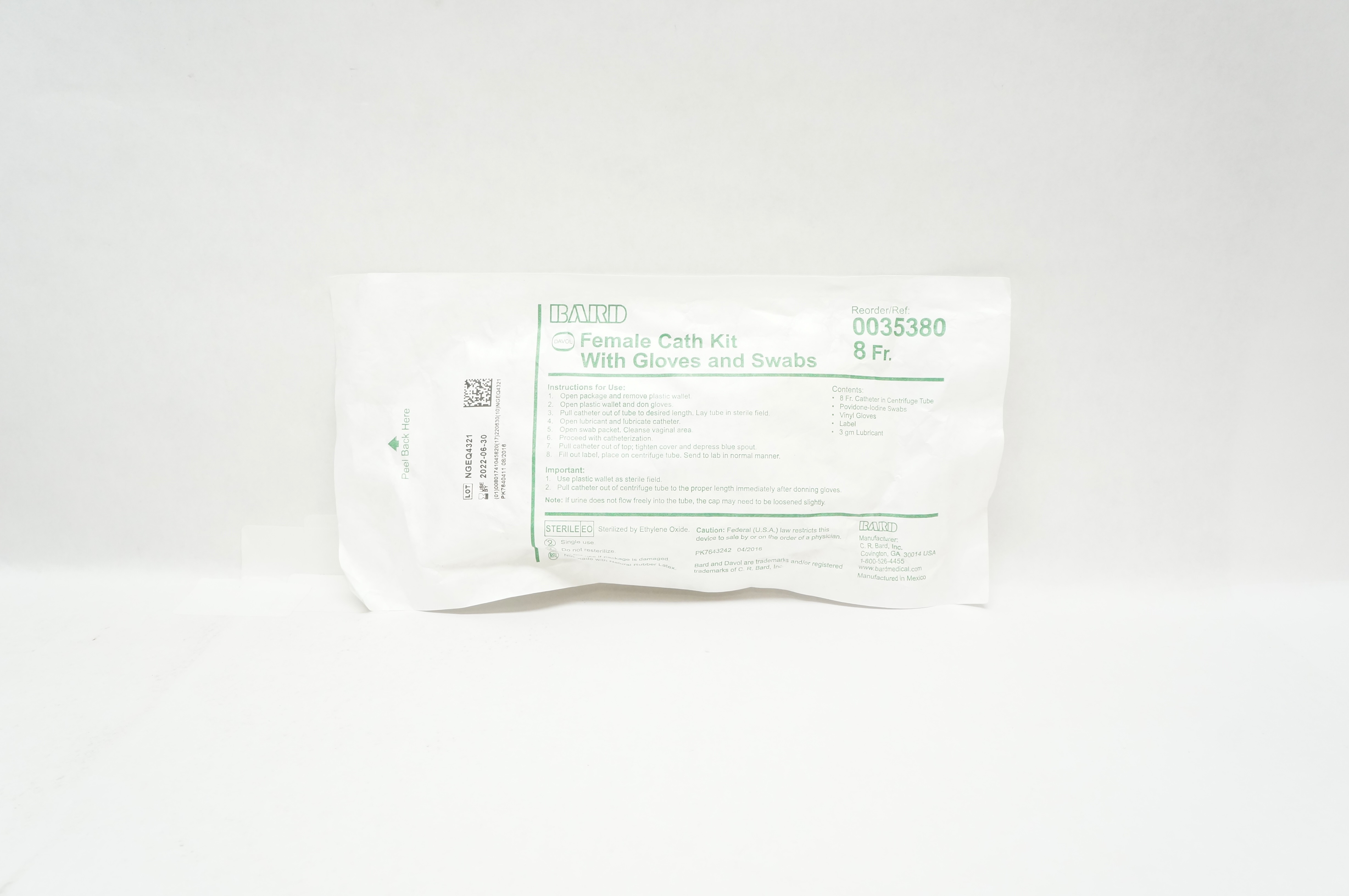 Bard 0035380 Female Cath Kit With Gloves and Swabs (x)