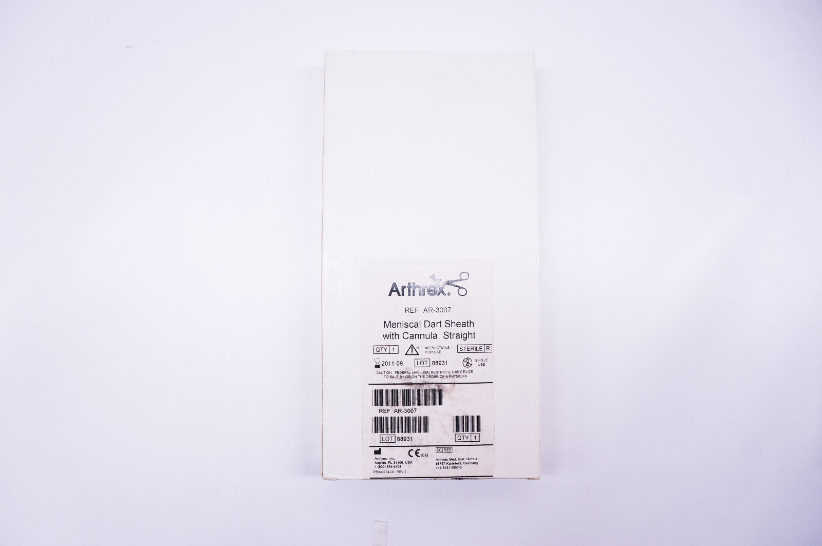 Arthrex AR3007 Meniscal Dart Sheath With Cannula, Straight (x)