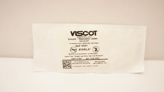 Viscot Medical 9INA1 Vismark Medication Labels Radiology 10 Sterile Colored (x)