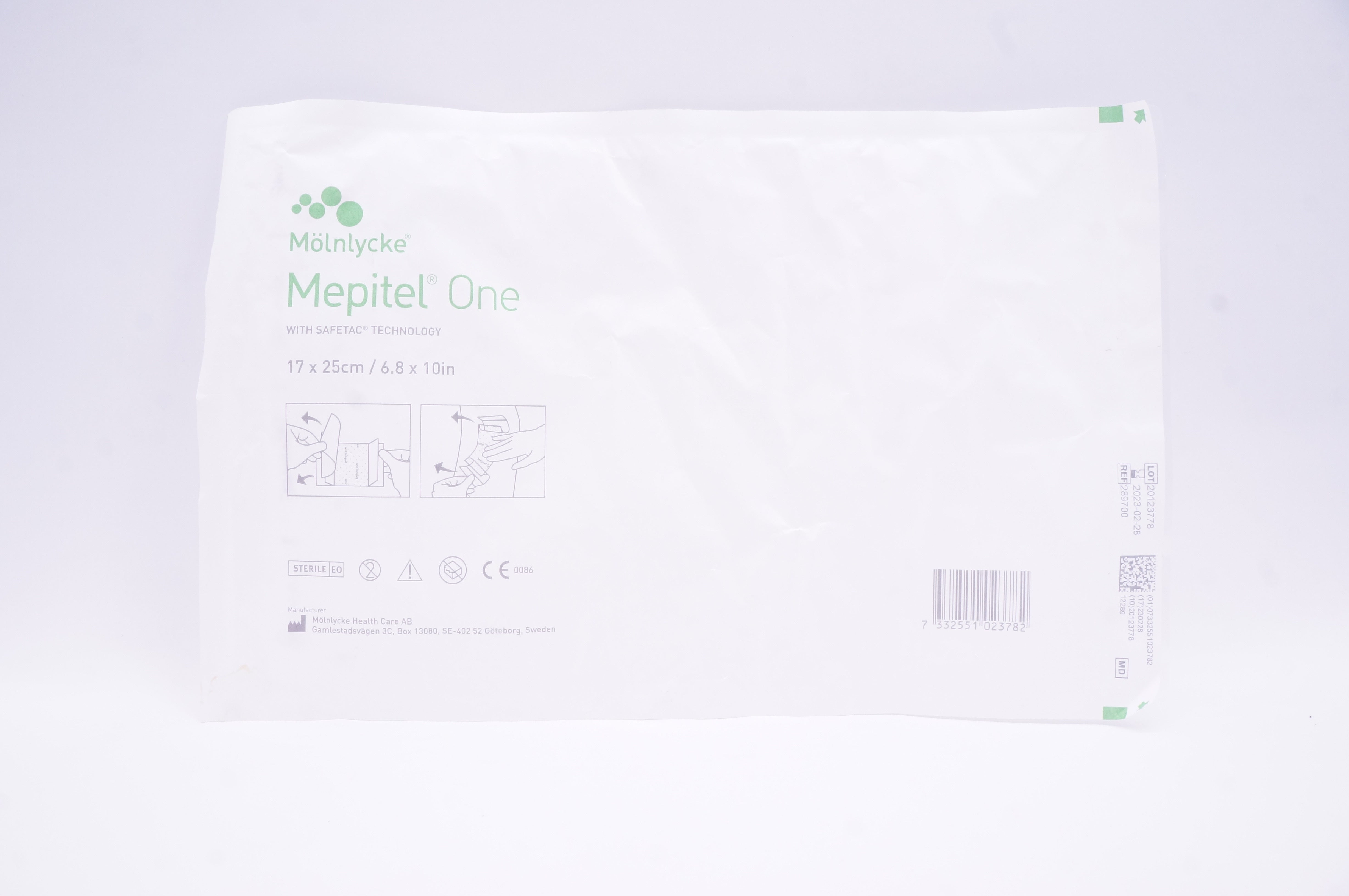 Molnlyke 289700 Mepitel One Soft Silicone Wound Contact Layer 6.8x10in