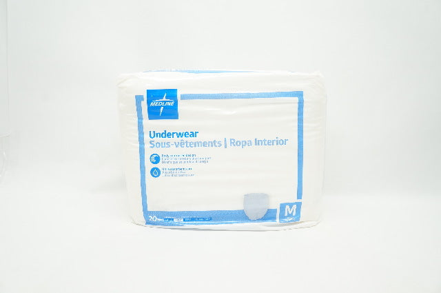 Medline MSC23005 Ultra Absorbent Underwear, Medium 28-40inch - Pack of 20